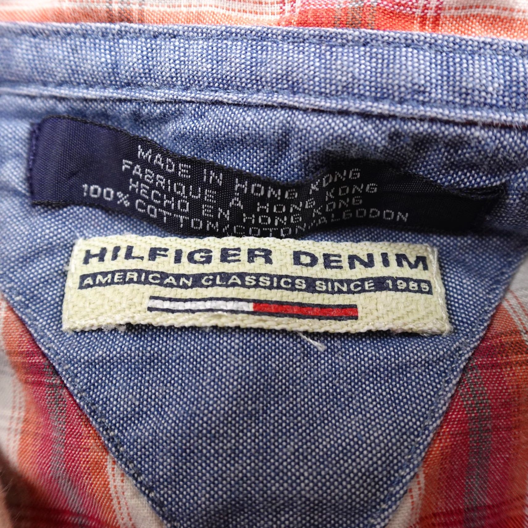 Tommy Hilfiger VINTAGE Tommy Hilfiger Shirt Mens XL Red Western Pearl Snap Cowboy Rodeo Y2K Roam Plaid Cotton Button-Up Long Sleeve Snap Shirt Mens Red PVC Size US XL / EU 56 / 4 - 5 Thumbnail