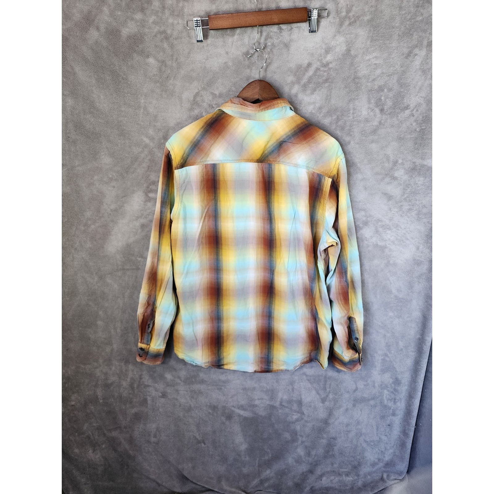 Hurley Hurley Men's XL Madras Plaid Long Sleeve Shirt Size US XL / EU 56 / 4 - 5 Thumbnail