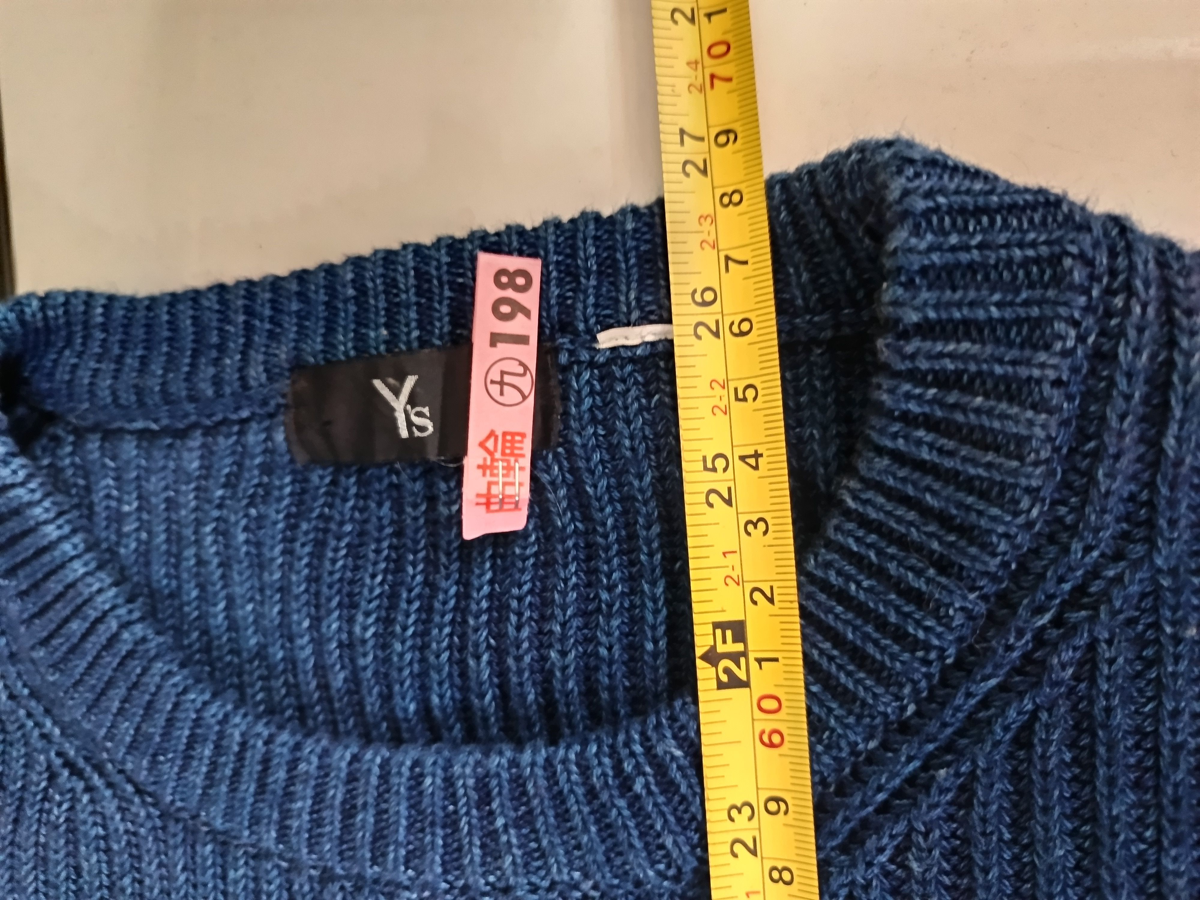 Japanese Brand × Y's × Yohji Yamamoto Vintage 80s y's blue indigo knit Size US M / EU 48-50 / 2 - 4 Thumbnail