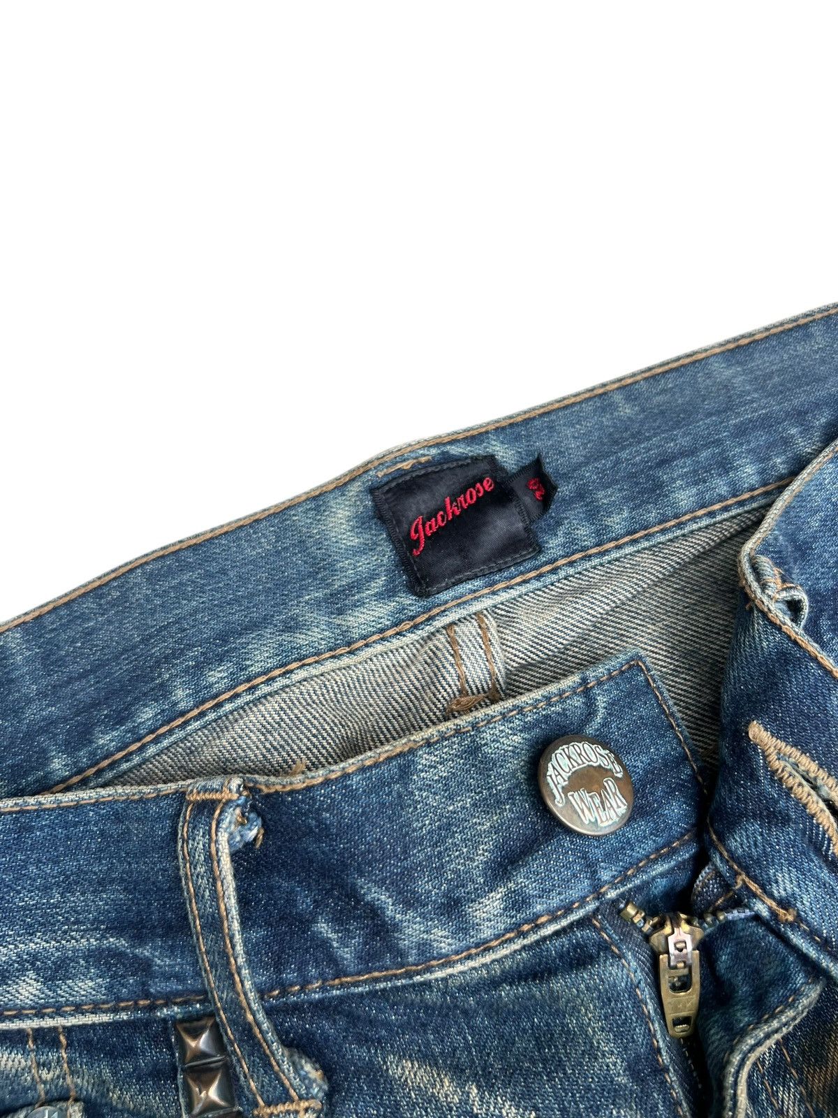 JACKROSE Dirty Mud Trashed Jackrose Rips Denim Claw Mark Flare Jeans Size US 30 / EU 46 - 7 Thumbnail