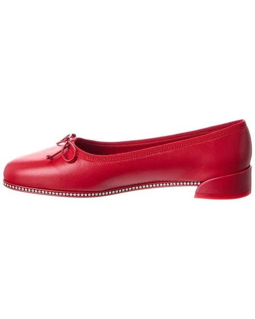 Christian Louboutin os11x0526 Sweetie Strass Ballerina Flats in Red Size US 11 / IT 41 - 1 Thumbnail
