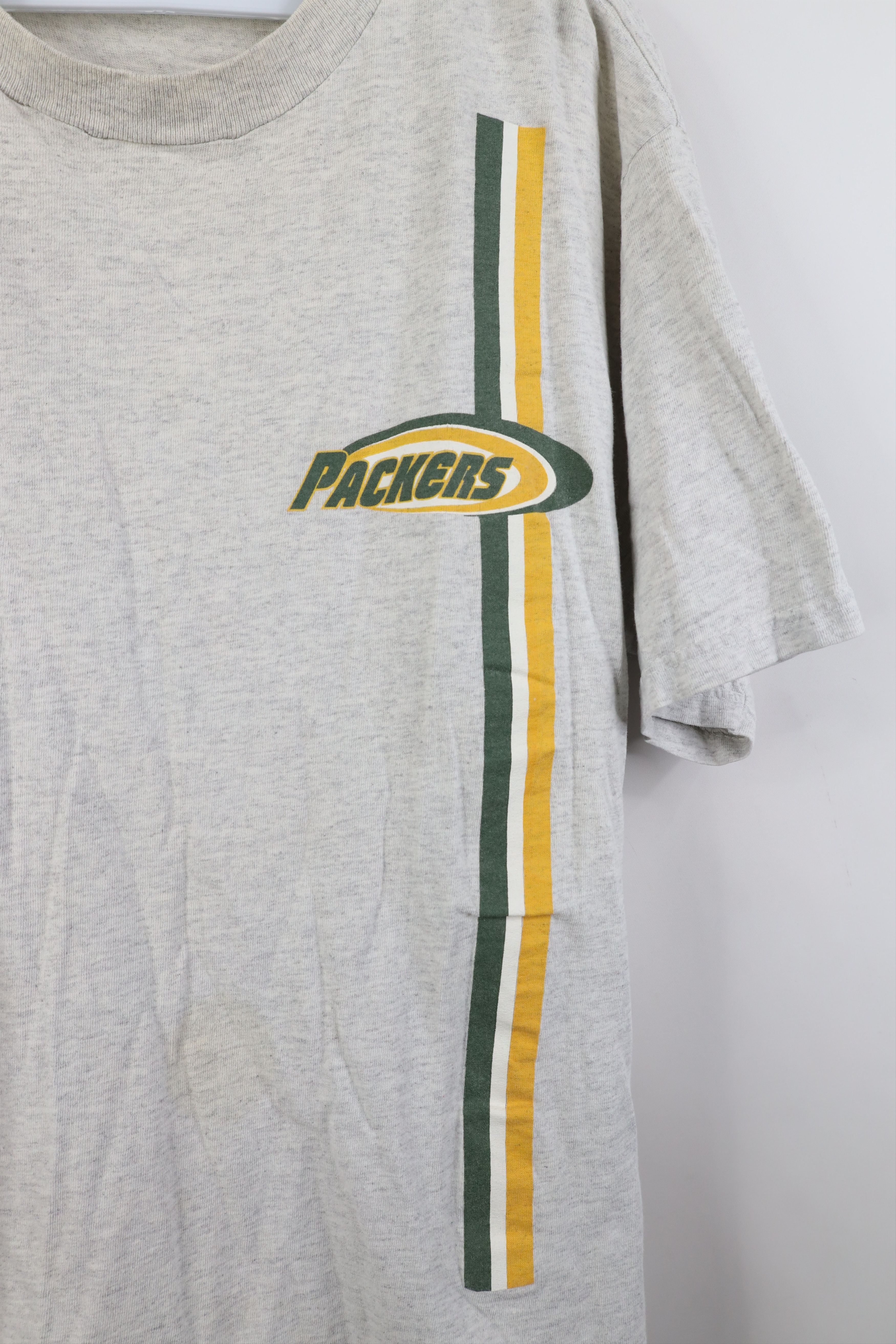 Vintage Vintage 90s Green Bay Packers Football T-Shirt Heather Gray Size US L / EU 52-54 / 3 - 4 Thumbnail