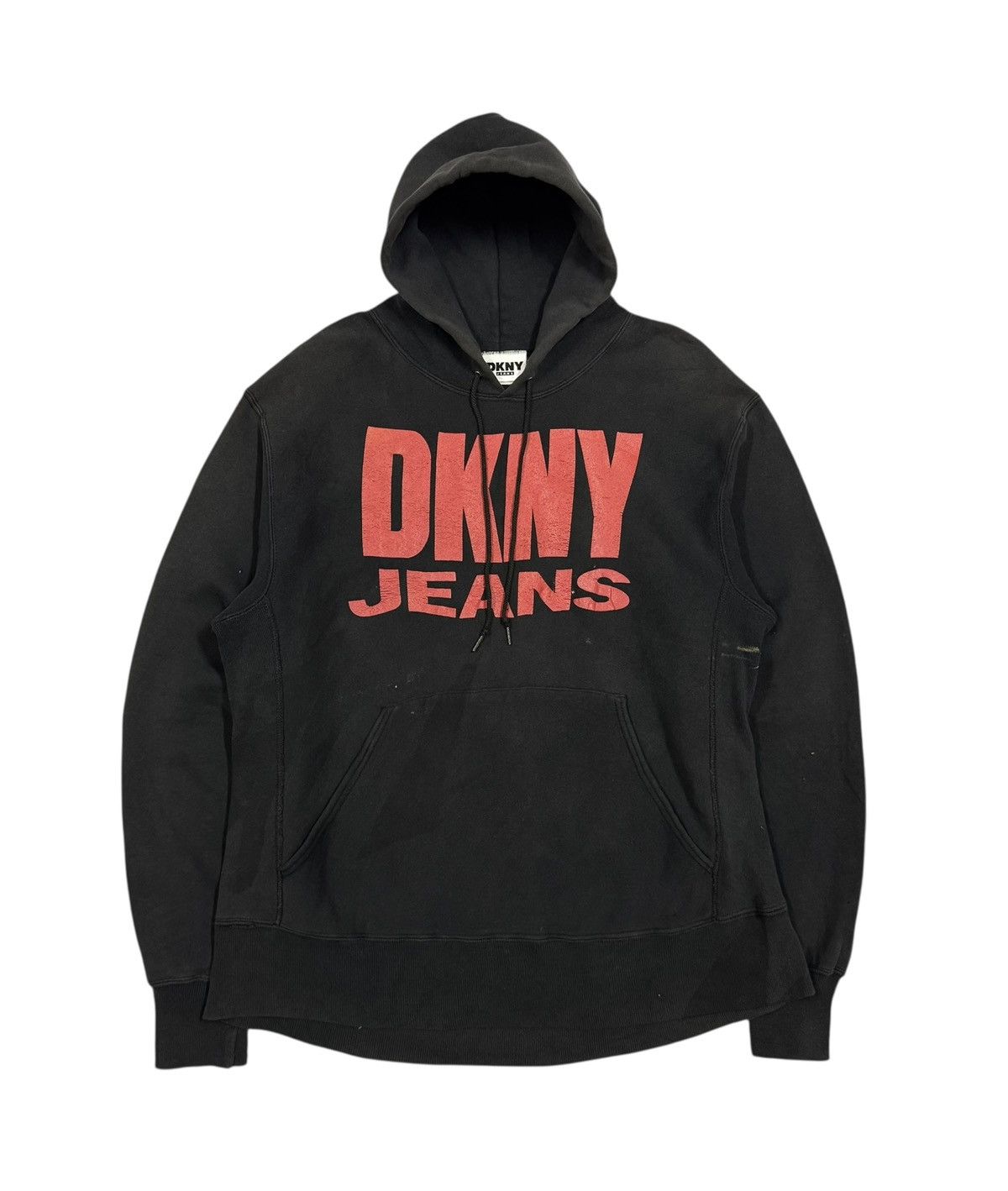 DKNY Vtg🔥90’s DKNY Jeans Reverse Weave Sunfaded Pullover Hoodies Size US L / EU 52-54 / 3 - 1 Thumbnail
