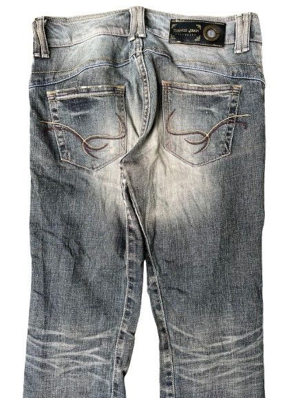 Edwin VINTAGE SOMETHING EDWIN FLARED JEANS FADED STYLE PUNK Size 32" / US 10 / IT 46 - 4 Thumbnail