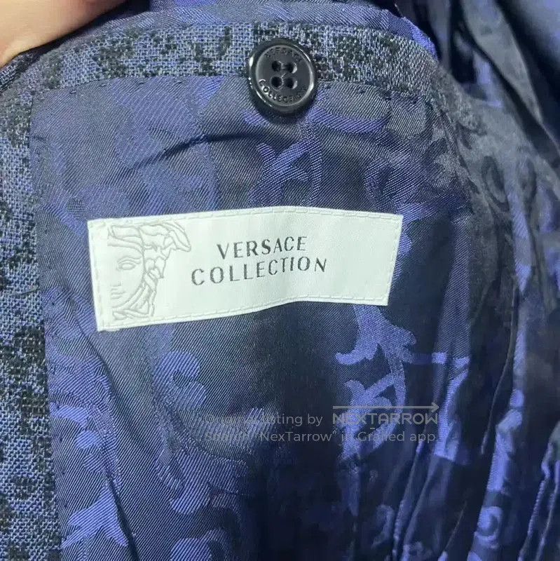 Versace Versace Blue Wool Men's Jacket . Size US XL / EU 56 / 4 - 2 Thumbnail