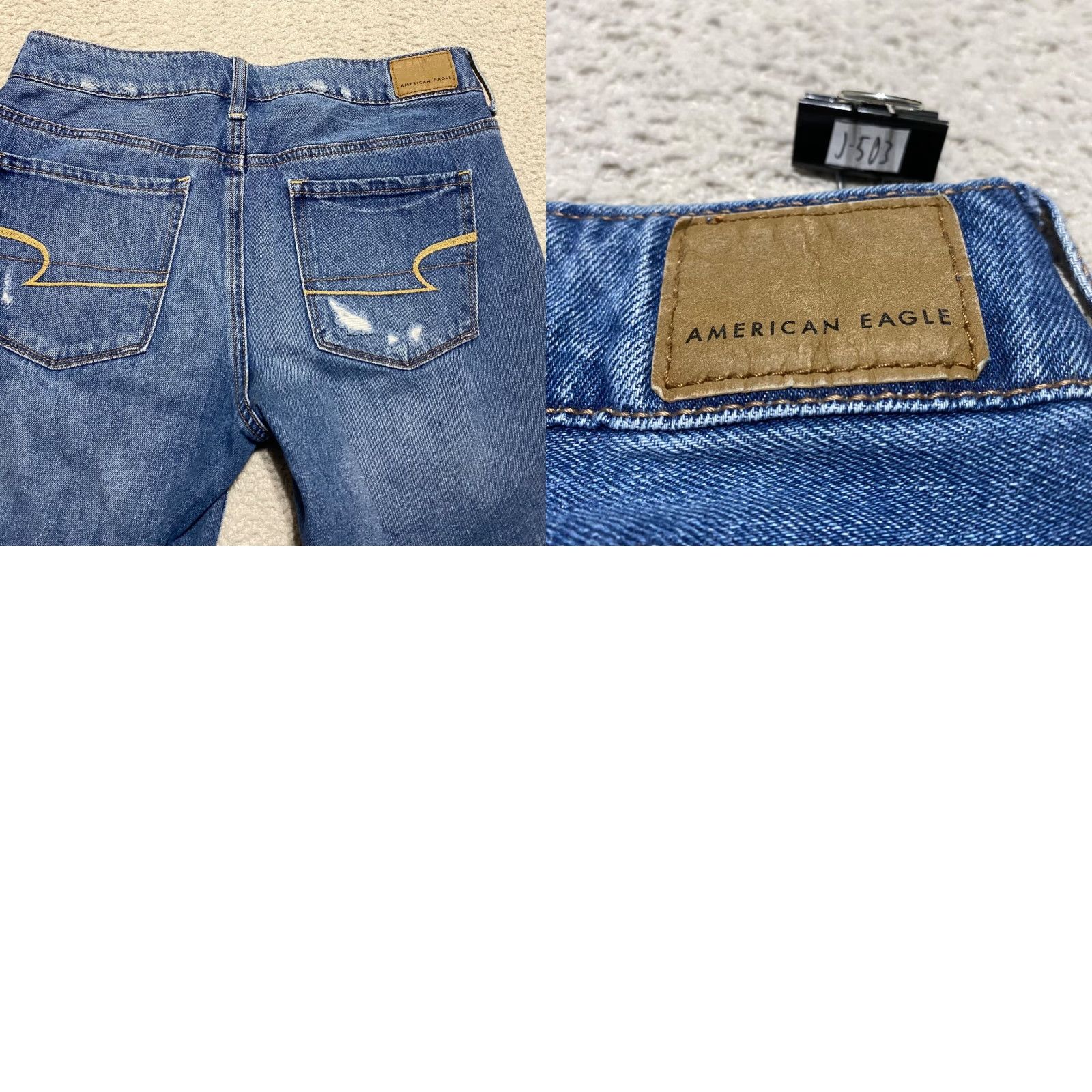American Eagle Outfitters VINTAGE American Eagle Outfitters Jeans Womens 4 Blue Distressed Boyfriend Medium Wash 5-Pocket Denim Style: Jeans Size 27" / US 4 / IT 40 - 9 Thumbnail