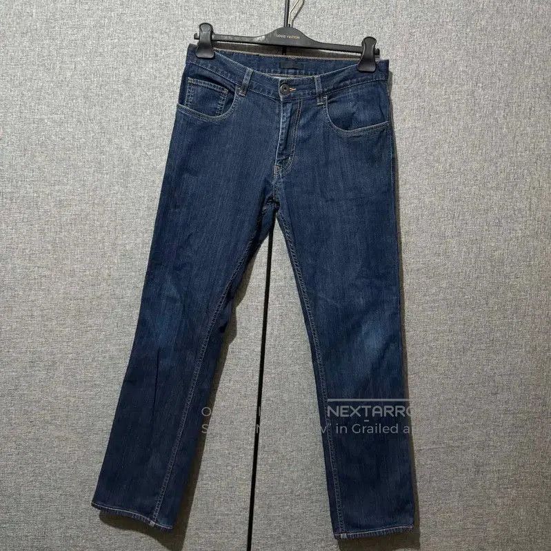 Prada Prada Men's Blue Cotton Logo-Embroidered Casual Pants. Size US 30 / EU 46 - 1 Thumbnail
