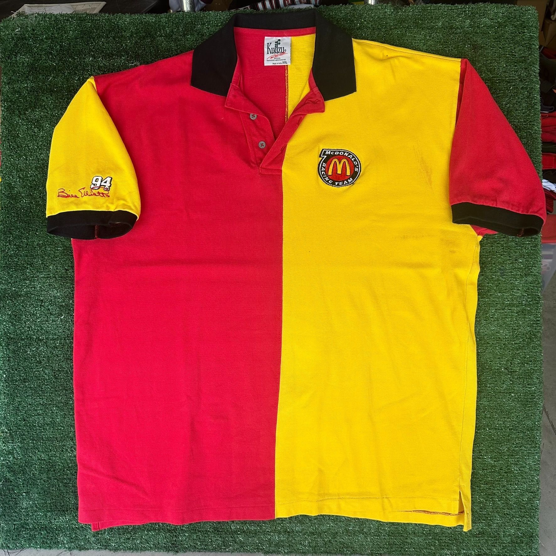 NASCAR Vintage 90s NASCAR McDonald's Racing Team Polo Shirt Bill El Size US XXL / EU 58 / 5 - 1 Thumbnail