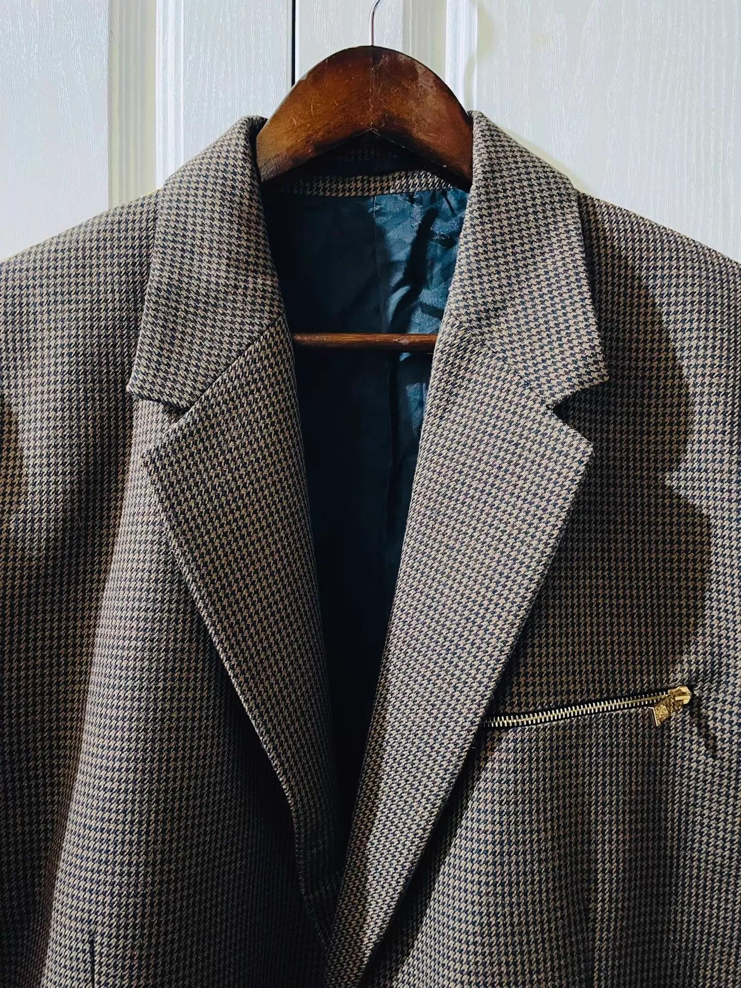 Versace Versace Baroque Check Wool Silk Tailored Blazer Size 50 (L) Size US M / EU 48-50 / 2 - 6 Thumbnail