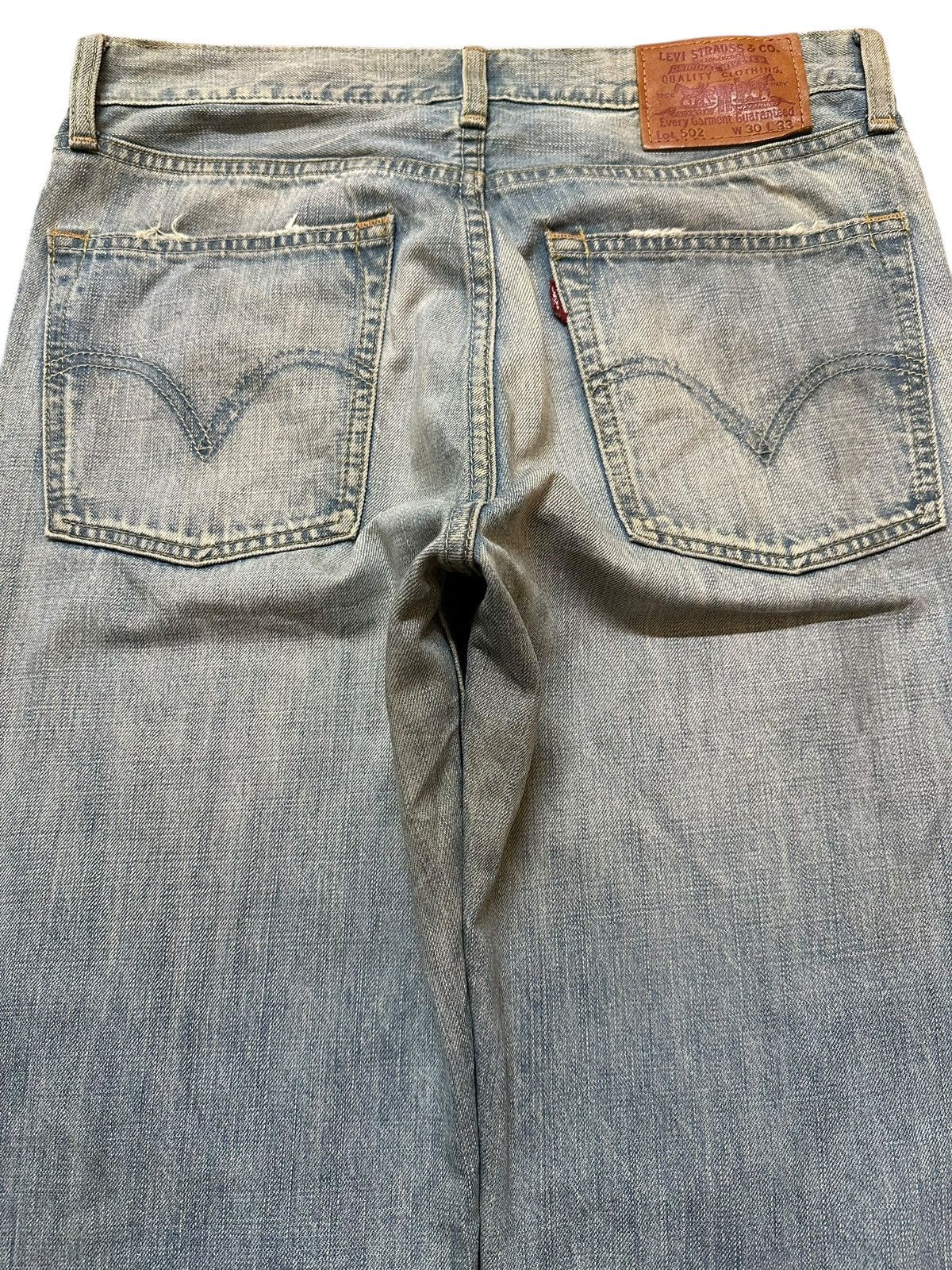 Levi's Vintage 90s Levis 502 Mud Faded Wash Distress Baggy Jeans Size US 31 - 5 Thumbnail