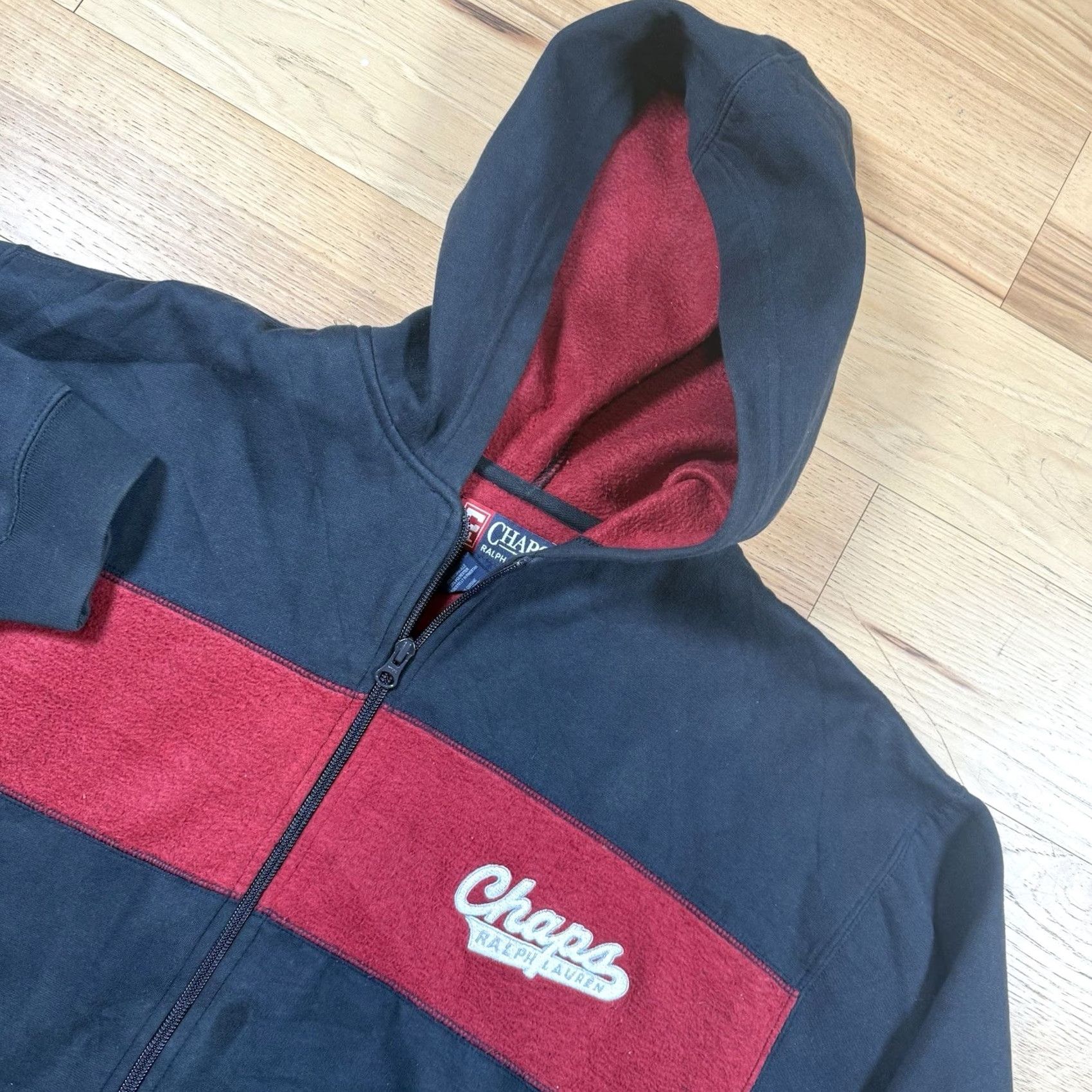 Chaps Chaps Hoodie Mens Medium Black Full Zip Embroidered Polo Size US M / EU 48-50 / 2 - 2 Thumbnail