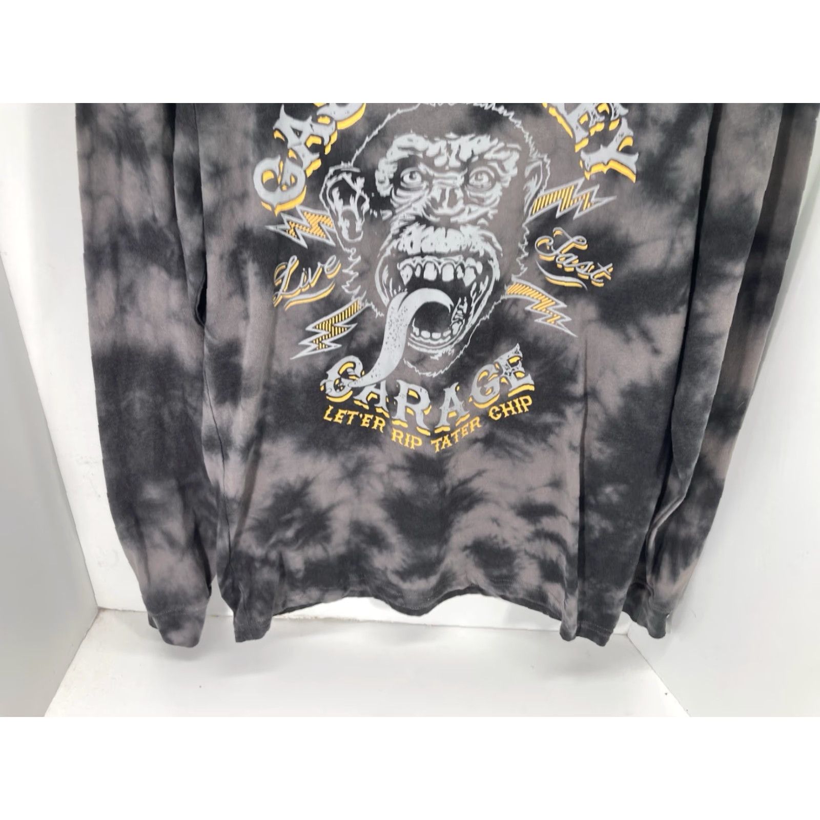 GAS Gas Monkey Garage Shirt TShirt Men S Gray Tie Dye Long Sleeve Pullover Size US S / EU 44-46 / 1 - 3 Thumbnail