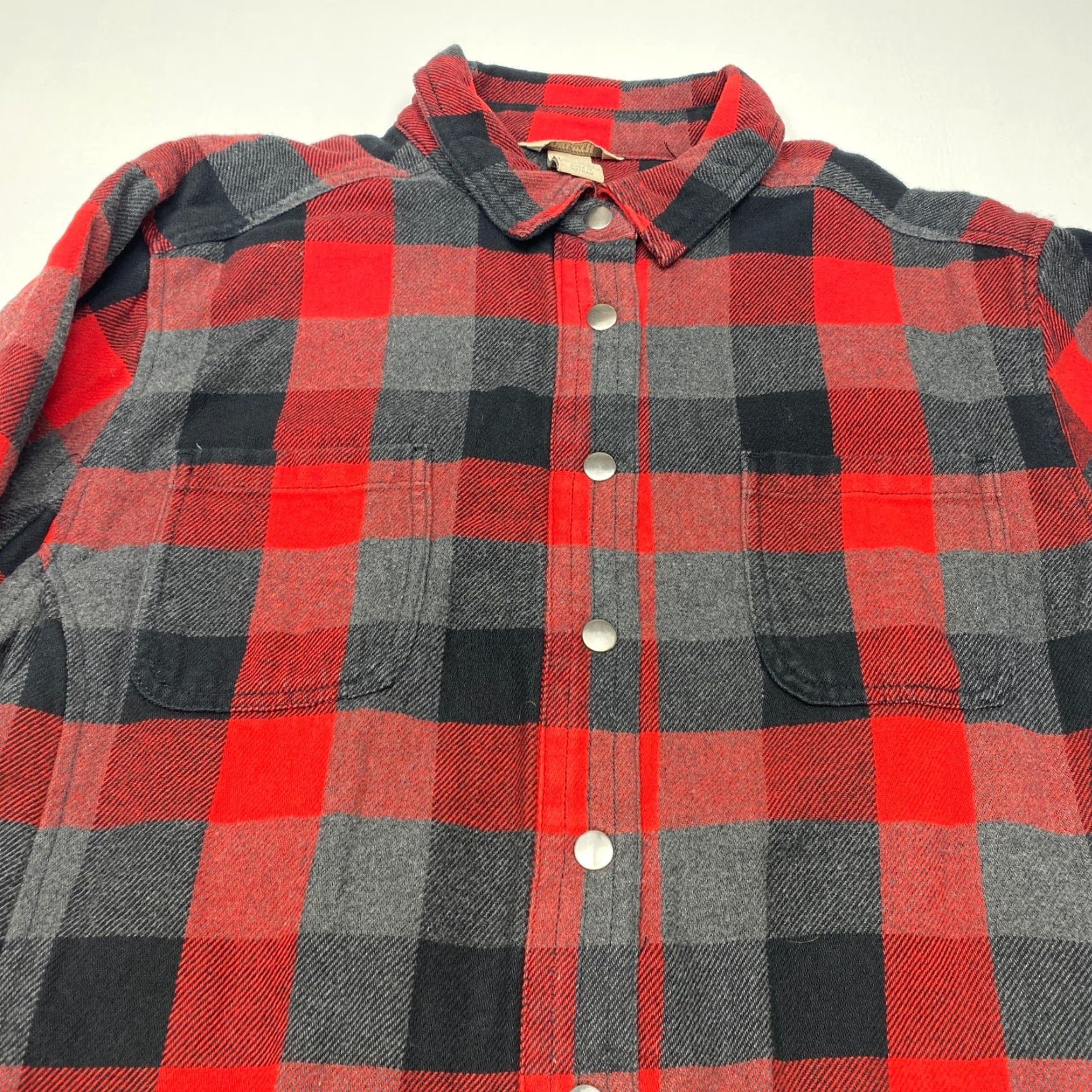 CO Duluth Trading Co Flapjack Flannel Shirt Women's XL Red Black Plaid Quilted 7862 Size XL / US 12-14 / IT 48-50 - 5 Thumbnail