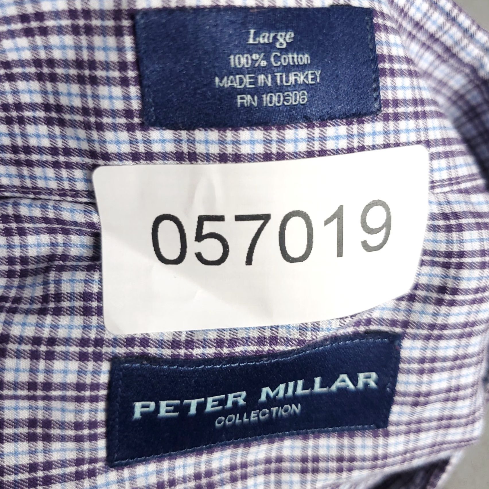 Peter Millar VINTAGE Peter Millar Shirt Men's Large Blue Purple Plaid Long Sleeve Casual Button-Up Size US L / EU 52-54 / 3 - 7 Thumbnail