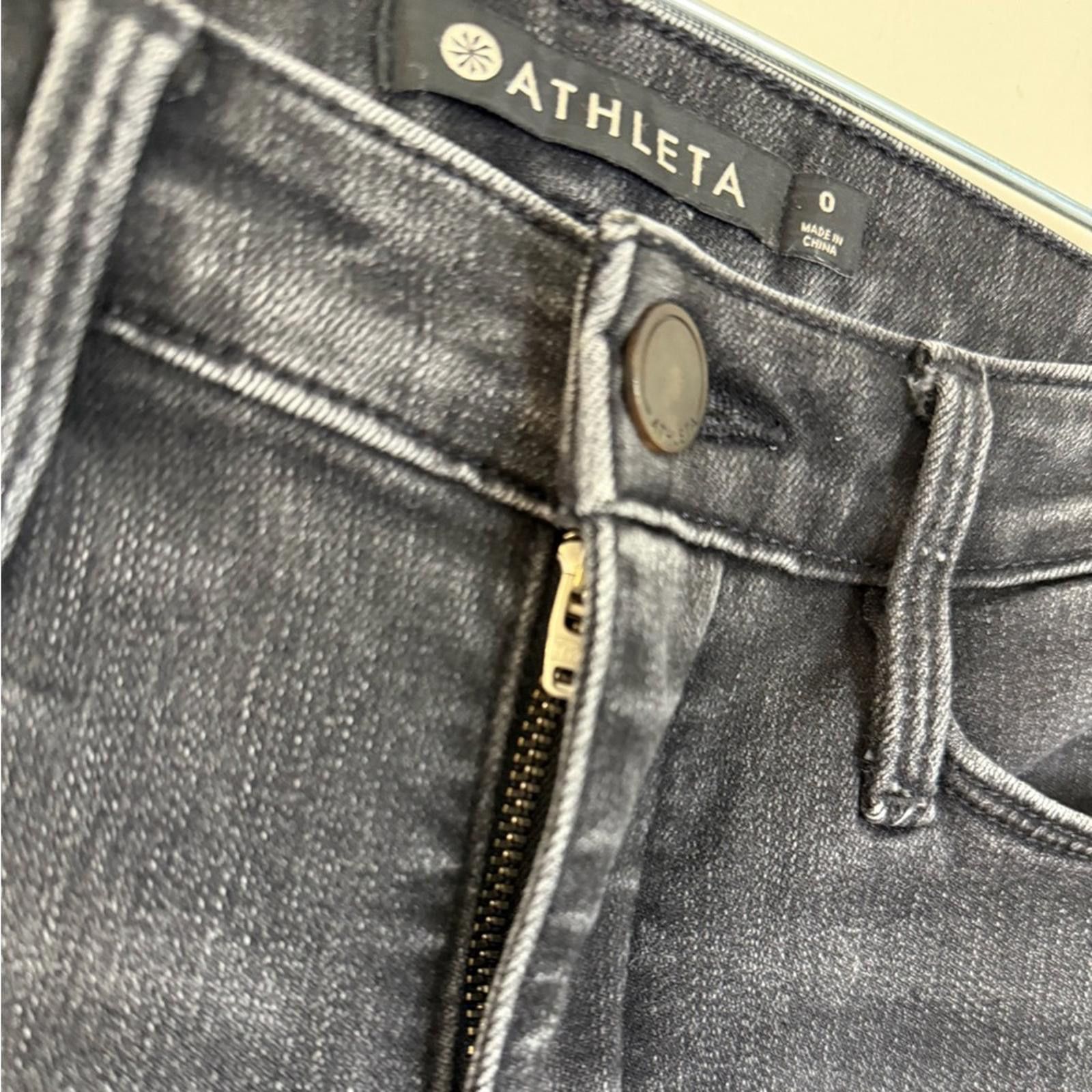 Other Athleta burnout black distressed skinny jeans SZ 0 Size 25" / US 0 / IT 36 - 3 Thumbnail