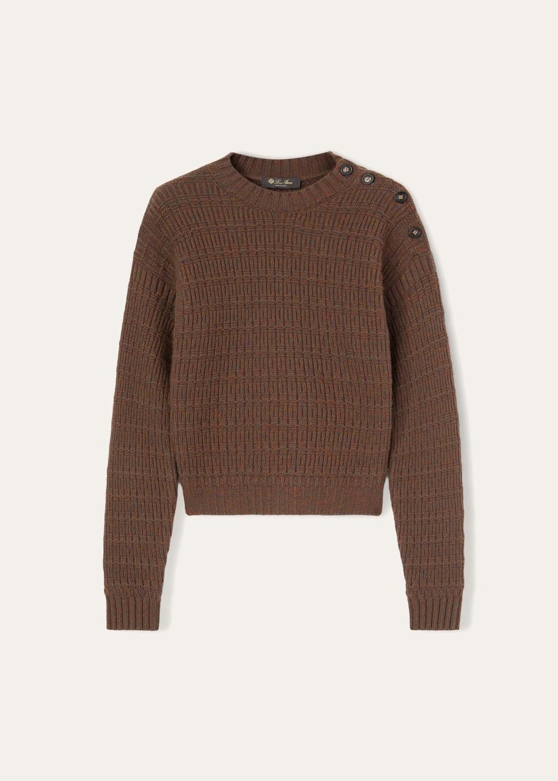 Loro Piana o1srvl11e0824 New Plymouth Crew Neck Sweater in Brown Size M / US 6-8 / IT 42-44 - 1 Thumbnail