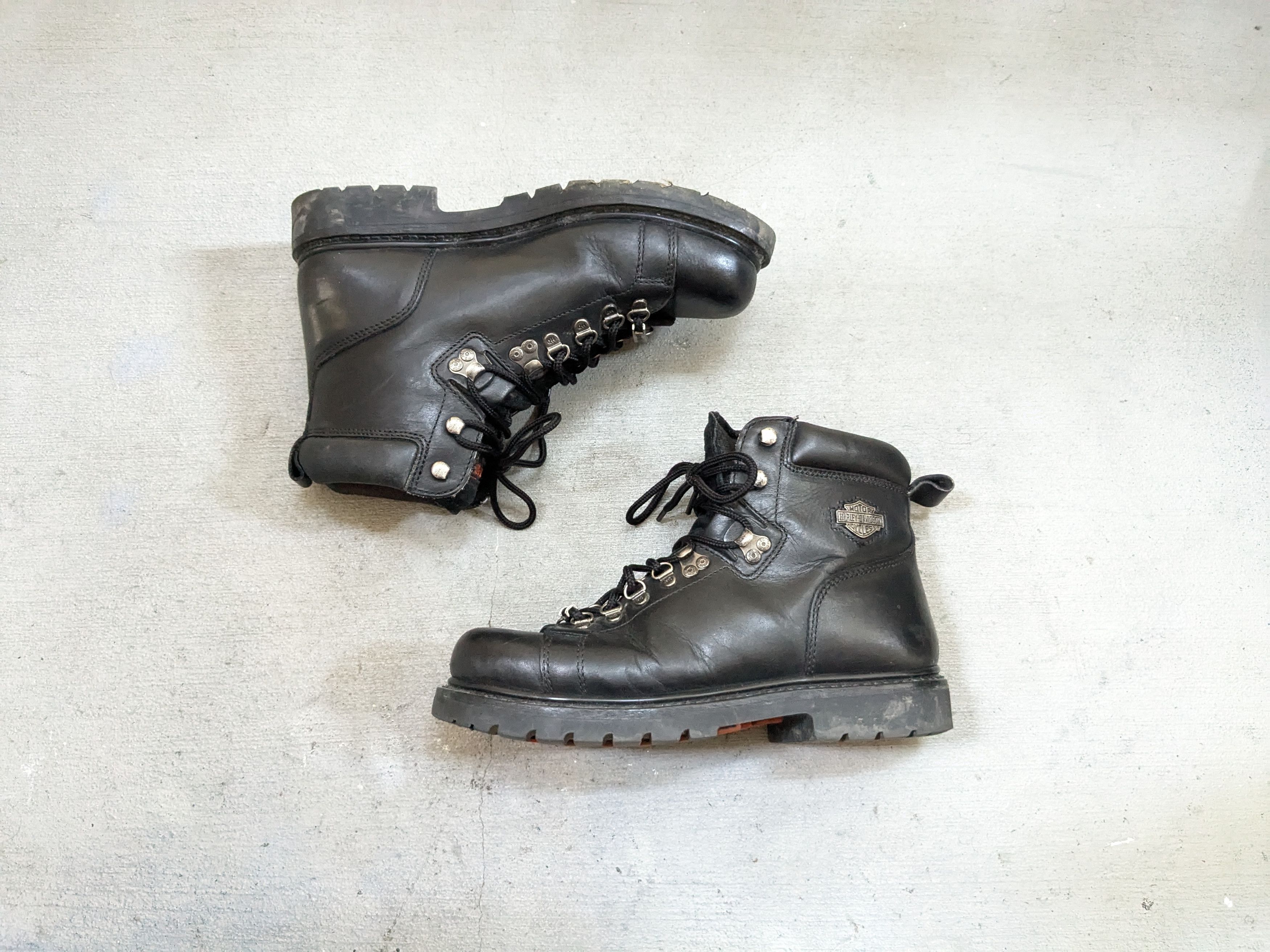 Genuine Leather Harley Davidson Biker Boots Size 10 Leather Black Biker Size US 10 / EU 43 - 1 Thumbnail