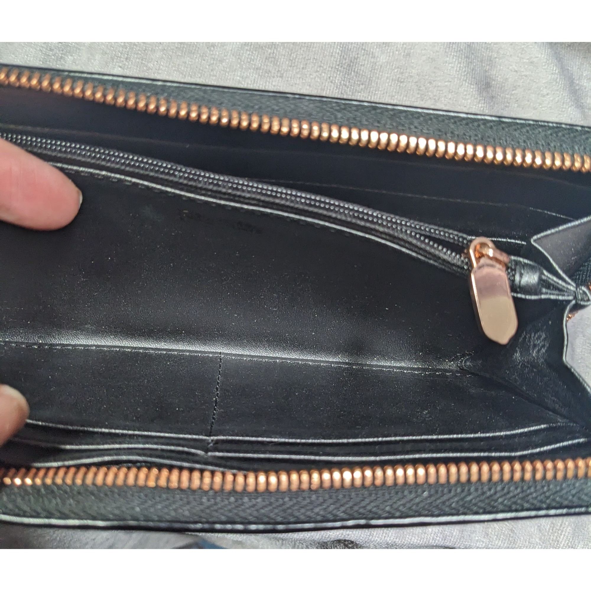 Other Folli Follie Black Leather Zip Wallet With Rose Gold Tone Ac Size ONE SIZE - 11 Thumbnail