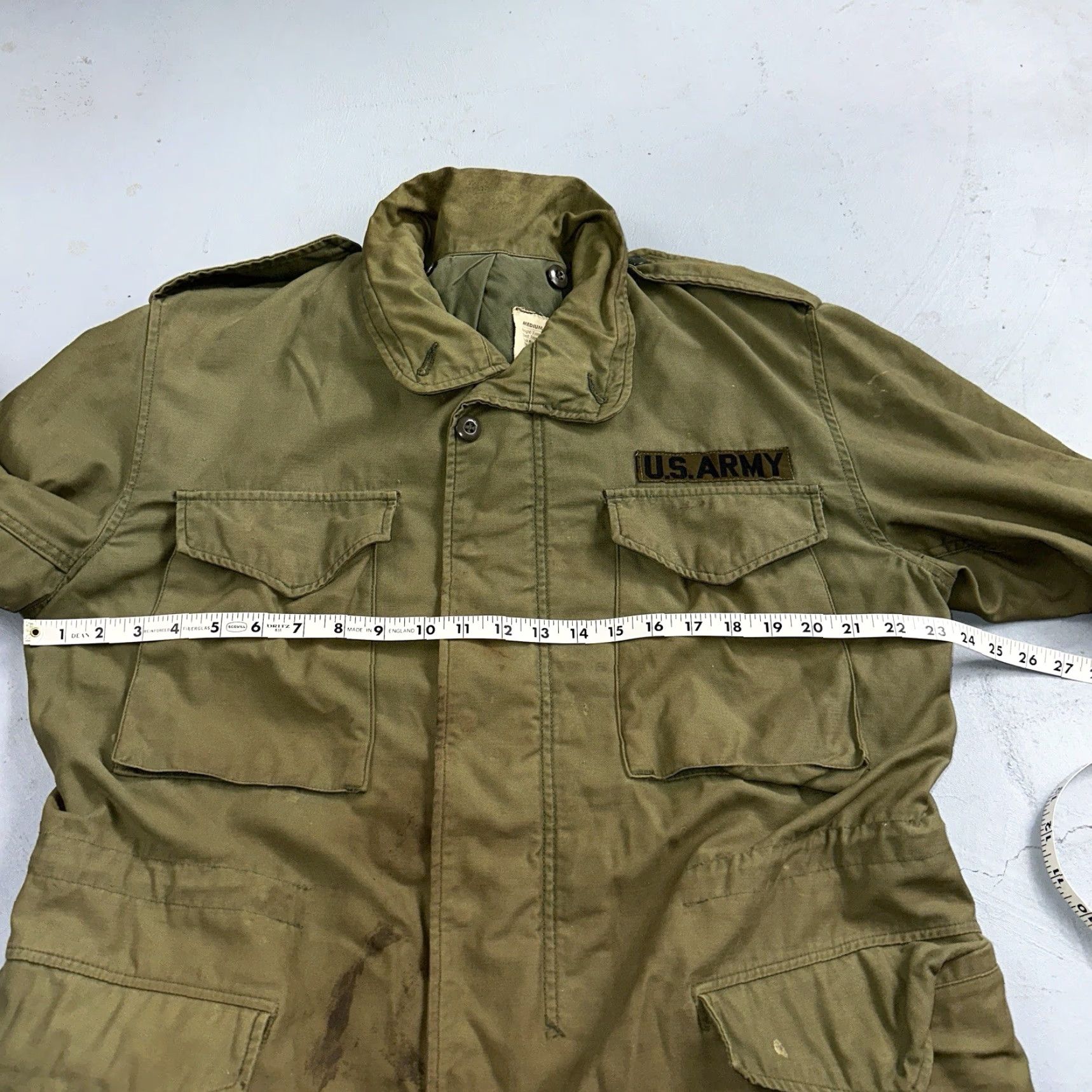 Vintage VINTAGE U.S. ARMY M-65 JACKET Coat Green Nylon All Seasons Full Zip Hooded Pockets Men M Medium VTG Vietnam 70s Style Military Jacket Size US M / EU 48-50 / 2 - 6 Thumbnail