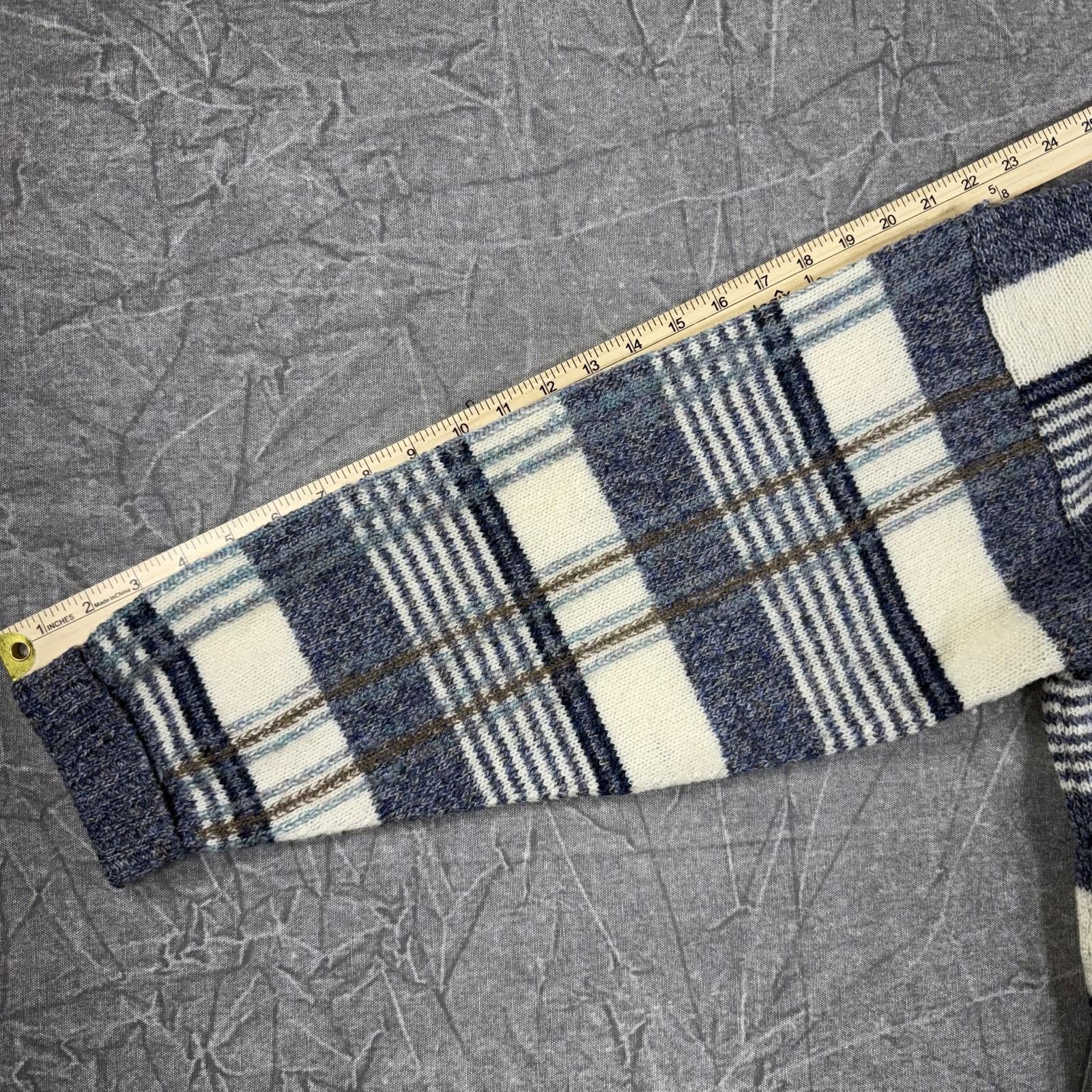 Other Christopher Hayes Sweater Men's L Blue Cream Shetland Wool Size US M / EU 48-50 / 2 - 5 Thumbnail