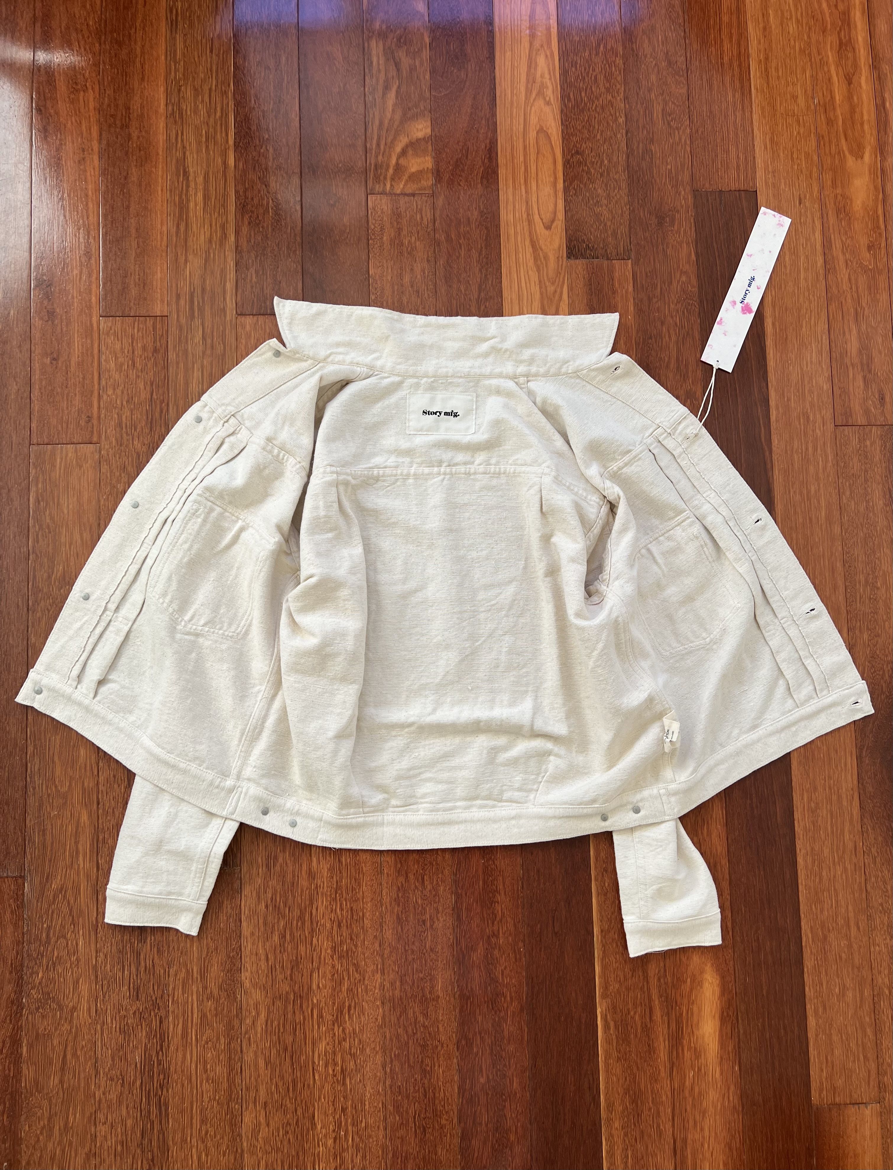 Story Mfg. 💚 Story Mfg Tuesday Jacket Ecru Handloom Medium NEW Size US M / EU 48-50 / 2 - 4 Thumbnail