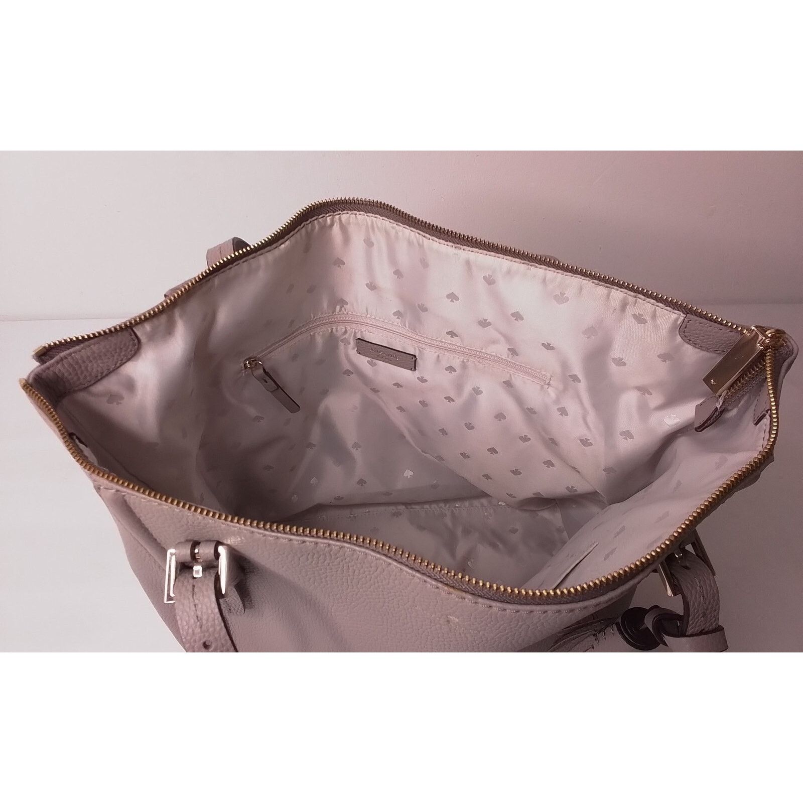 Kate Spade Kate Spade NY Handbag Orchard Street Maya Leather Tote Gray Size ONE SIZE - 11 Thumbnail