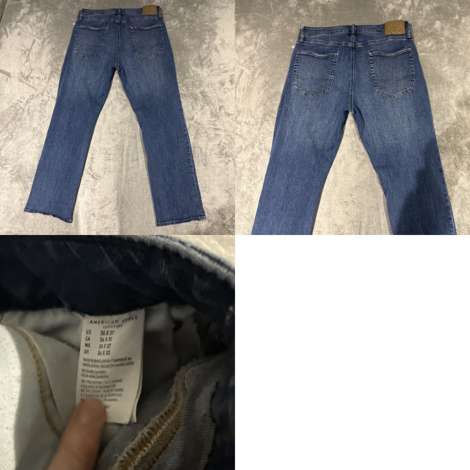 American Eagle Outfitters American Eagle Outfitters Jeans Mens 35x30 Bootcut Dark Blue 5-Pocket Regular Inseam 30in Stretch Denim Denim Jeans Size US 35 - 8 Thumbnail