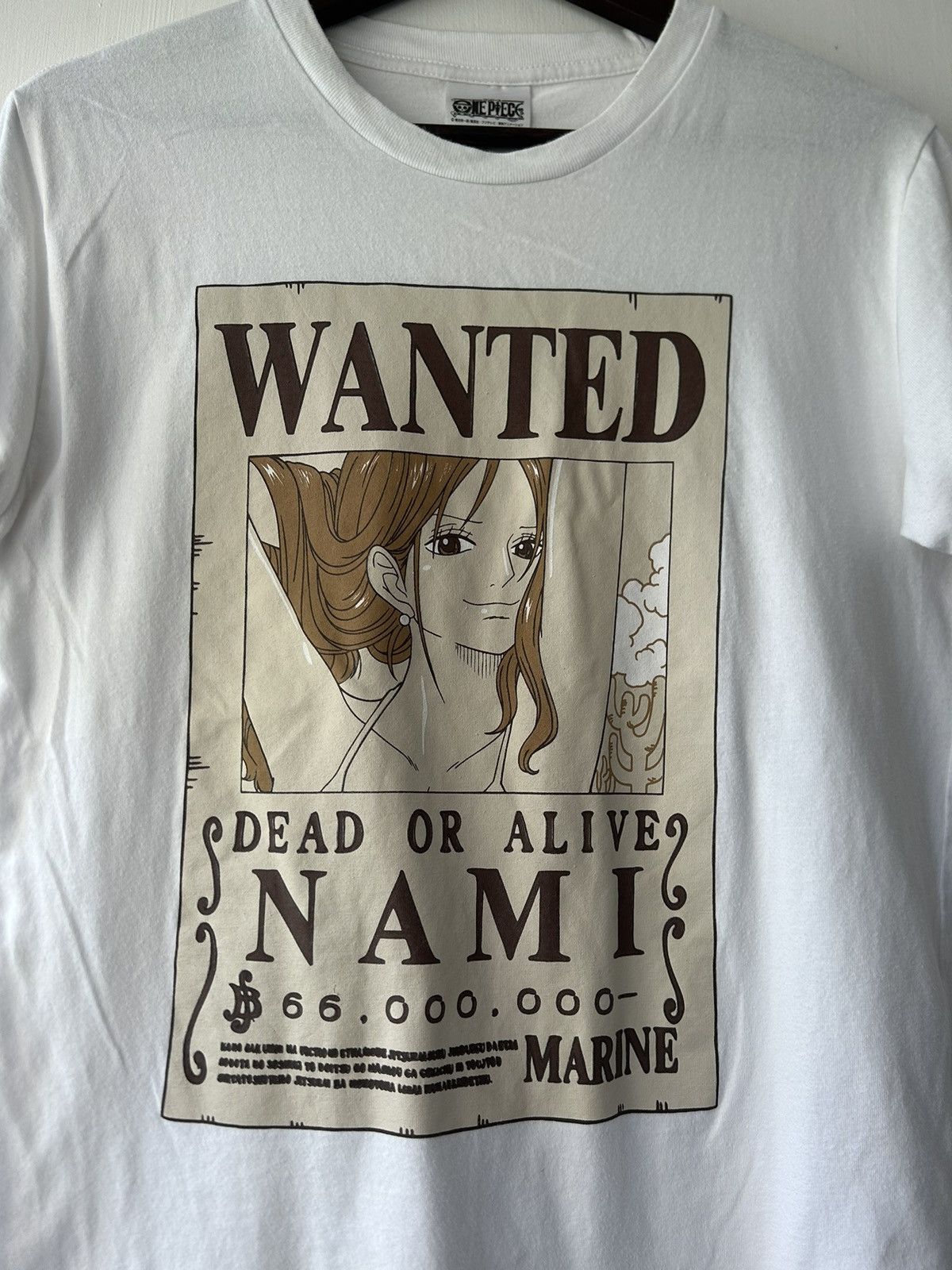 Anime Nami One Piece Wanted Poster Bounty Graphic Tee Size US M / EU 48-50 / 2 - 1 Thumbnail