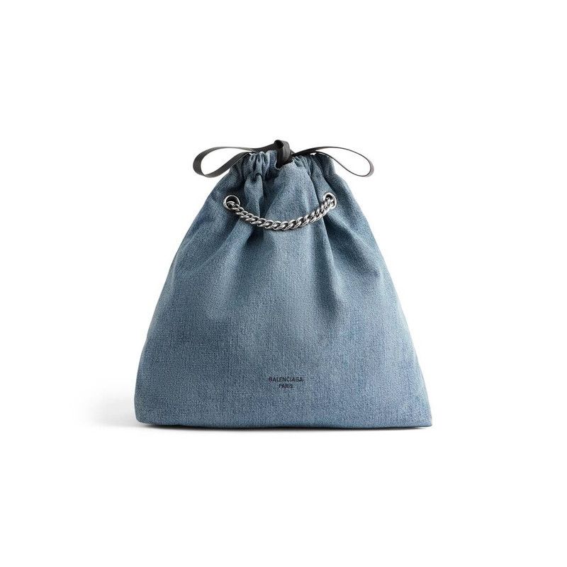 Balenciaga o1w1db10526 Size: OS / Crush Medium Tote Bag Denim in Blue Size ONE SIZE - 5 Thumbnail