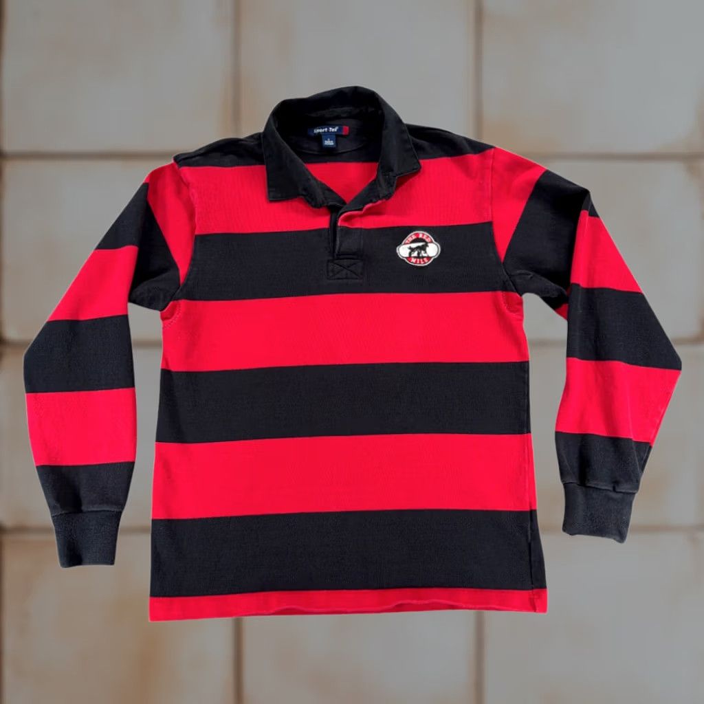 Vintage VINTAGE Red Mile Rugby Polo Shirt Sport-Tek Shirt Mens SMALL Red Black Striped Rugby 90s Kentuckyไหม Size US S / EU 44-46 / 1 - 1 Thumbnail