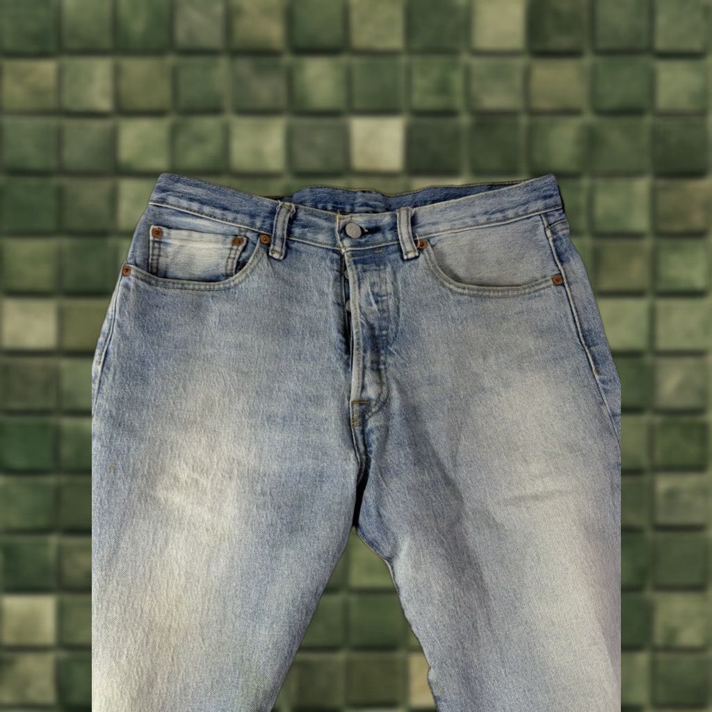 Levi's Levi's 501 Jeans Men Medium Blue Denim Straight" Size US 31 - 1 Thumbnail