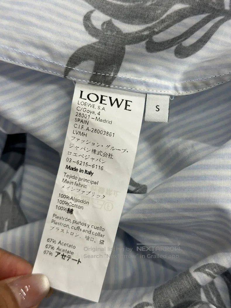 Loewe Loewe Blue printed asymmetric long-sleeve shirt Size S / US 4 / IT 40 - 5 Thumbnail
