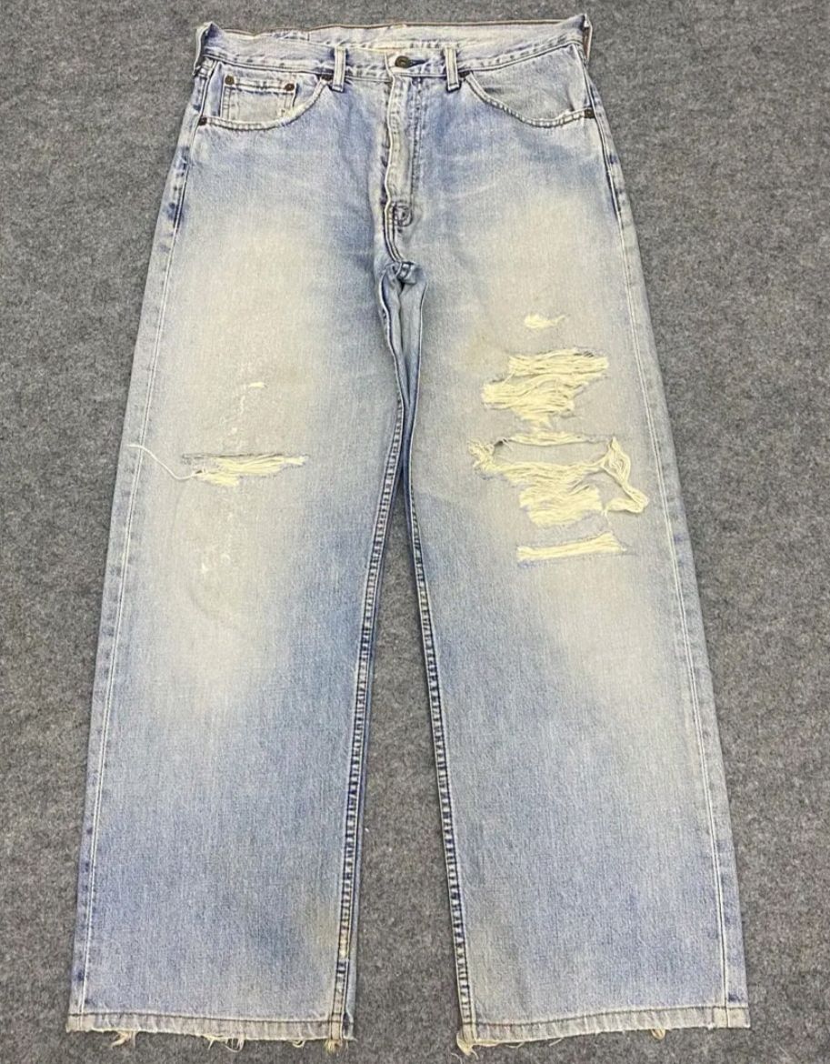 Levi's 💥Baggy💥Vintage Levis 504 Distressed Denim Size US 34 / EU 50 - 1 Thumbnail