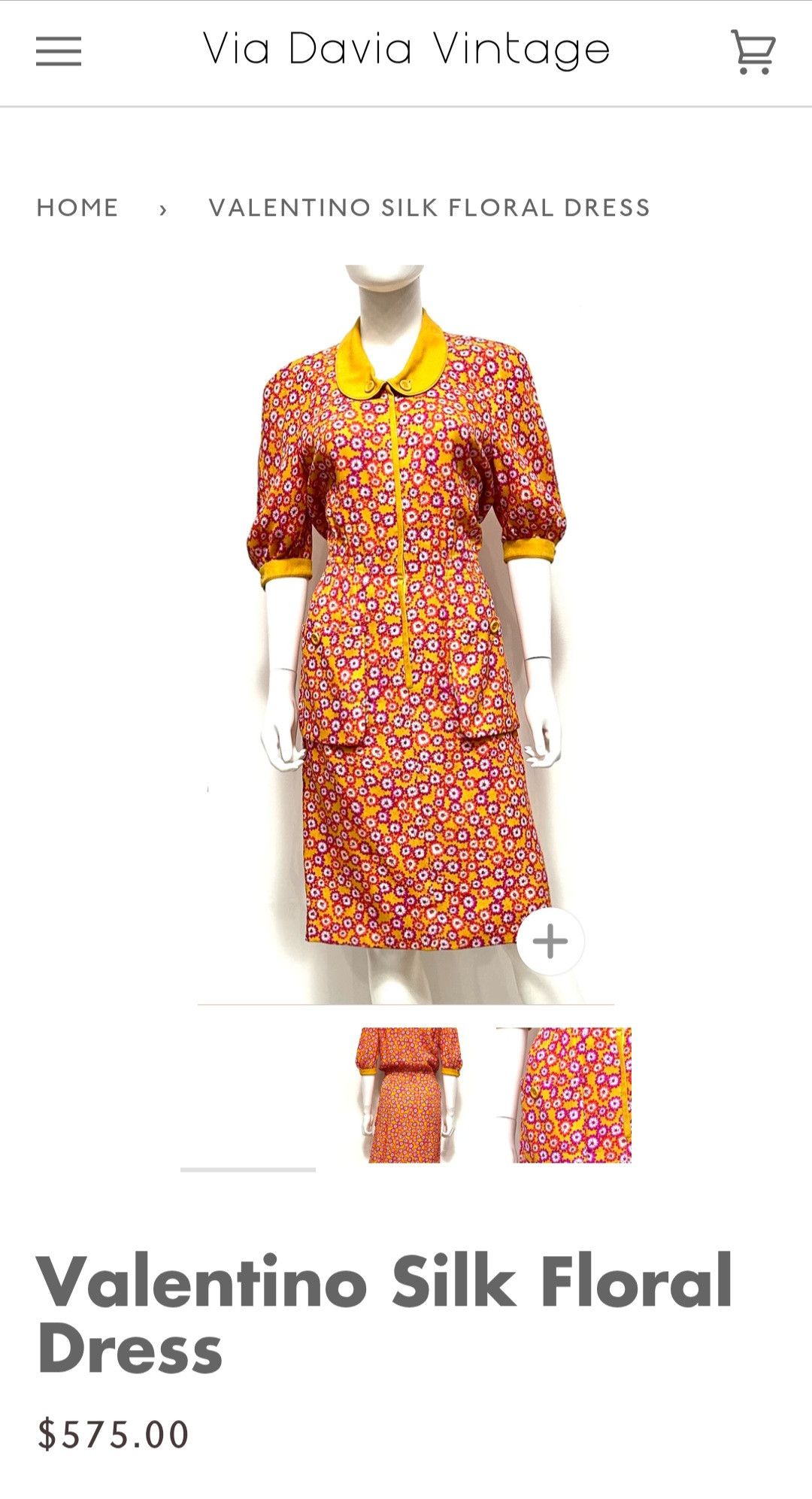 Valentino × Vintage Vintage Valentino Boutique Floral Midi Dress Size XL / US 12-14 / IT 48-50 - 13 Thumbnail