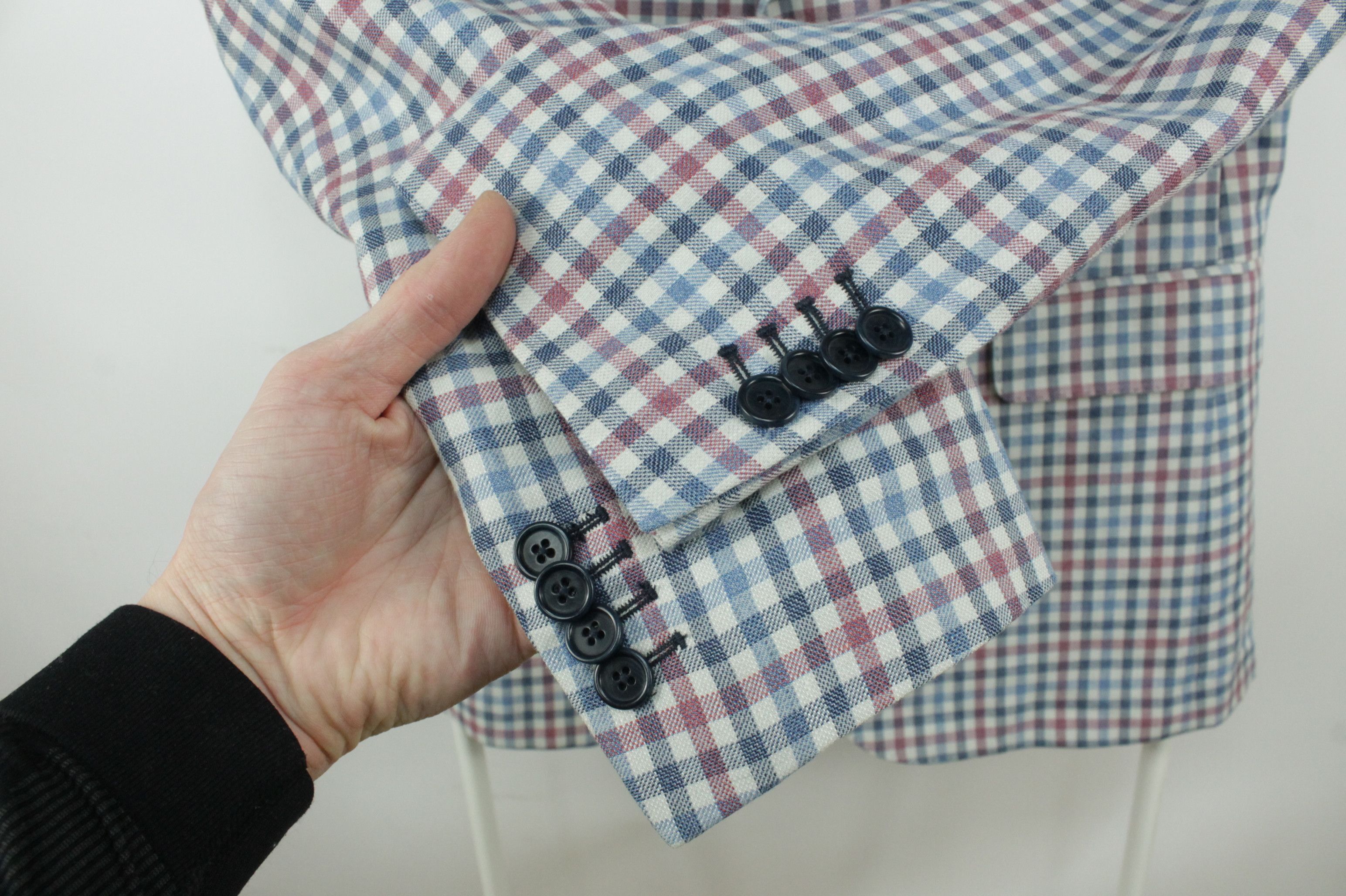Boggi Boggi Milano Linen Wool Gingham Sport Coat Blazer Men's Size US M / EU 48-50 / 2 - 4 Thumbnail