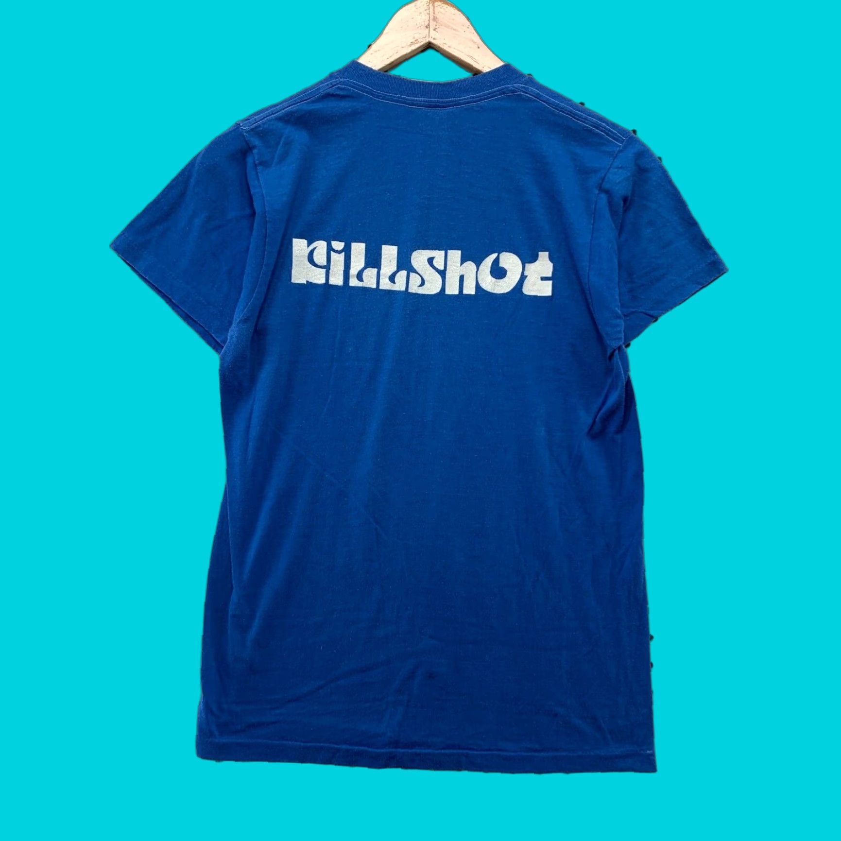 Nike Vintage Nike Killshot T-Shirt Men Small Blue 1970s Graphic Print USA Rare Size US S / EU 44-46 / 1 - 1 Thumbnail