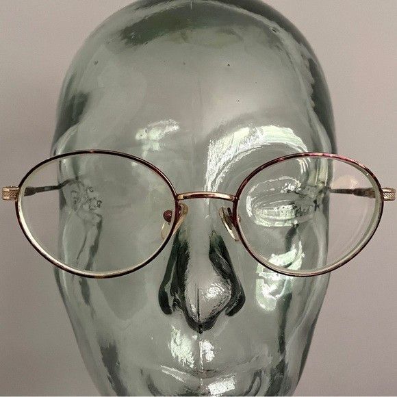 Vintage Vintage Tortoise Small Oval Glasses Frames w/ Sun Clips 🇮🇹 Size ONE SIZE - 4 Thumbnail