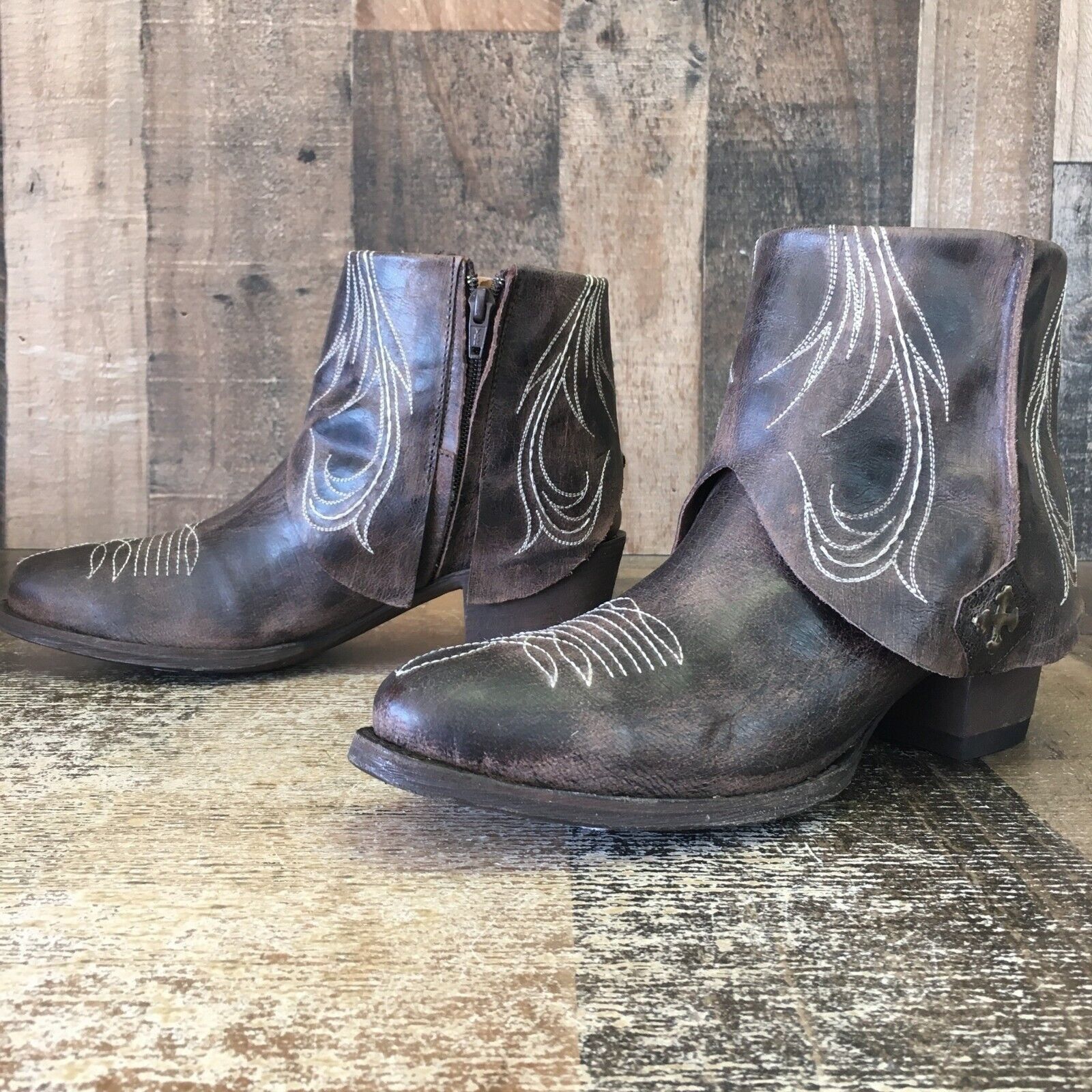 Old Gringo Old Gringo OG Brown Ankle Cowboy Boots Booties Womens 7.5 B Size US 7.5 / IT 37.5 - 4 Thumbnail