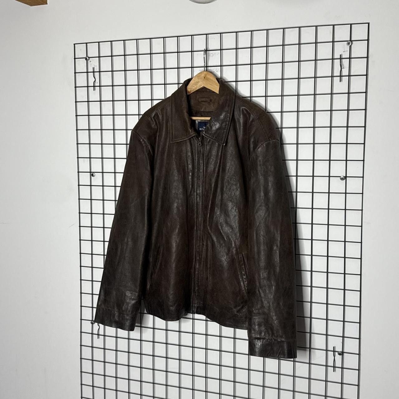 Vintage Vintage 90s Real Leather Faded Jacket Brown Size US L / EU 52-54 / 3 - 2 Thumbnail