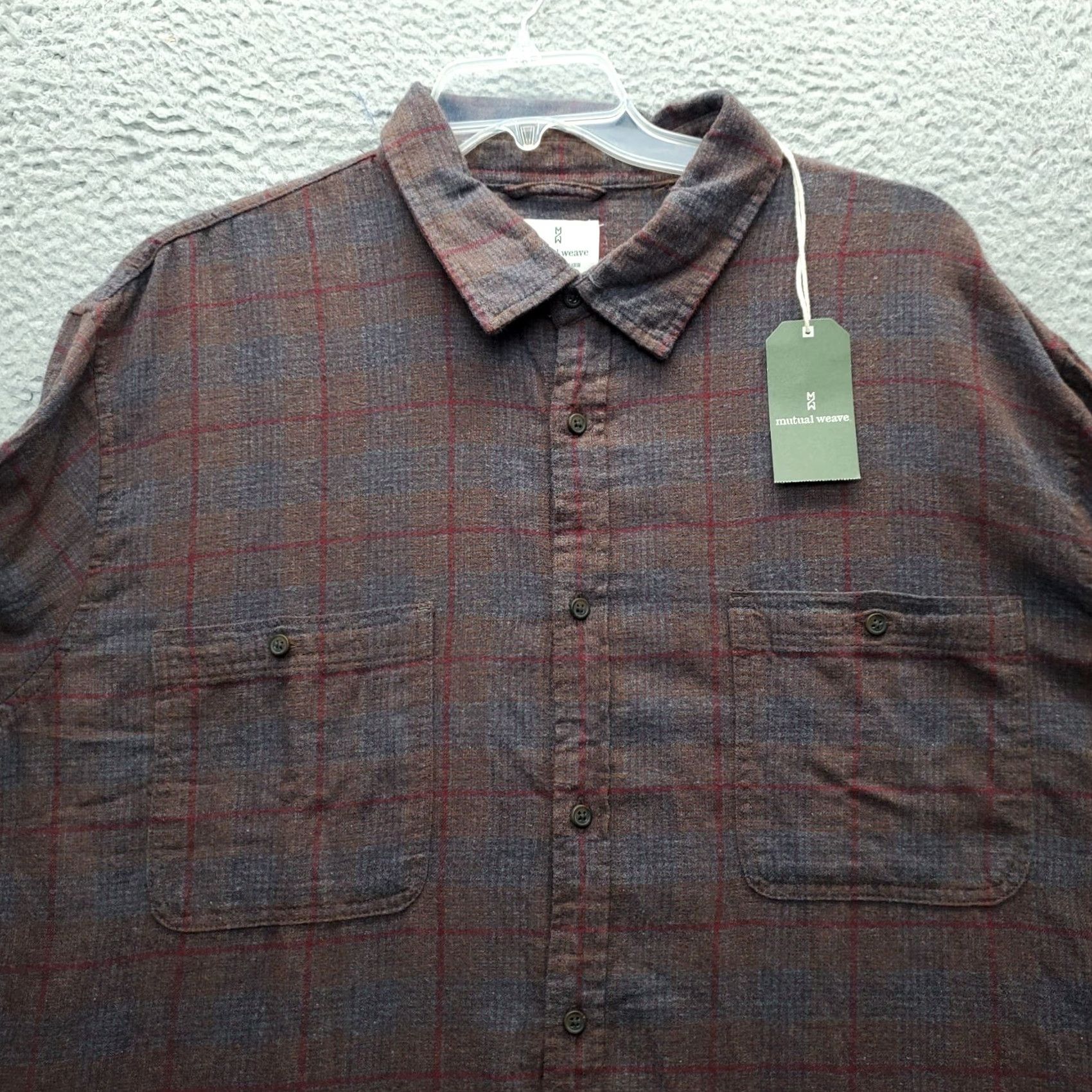 Vintage Mutual Weave Shirt Mens 3XL Multi Plaid Flannel Long Sleeve Button-Up Relaxed Fit Shirt Size US XXL / EU 58 / 5 - 5 Thumbnail