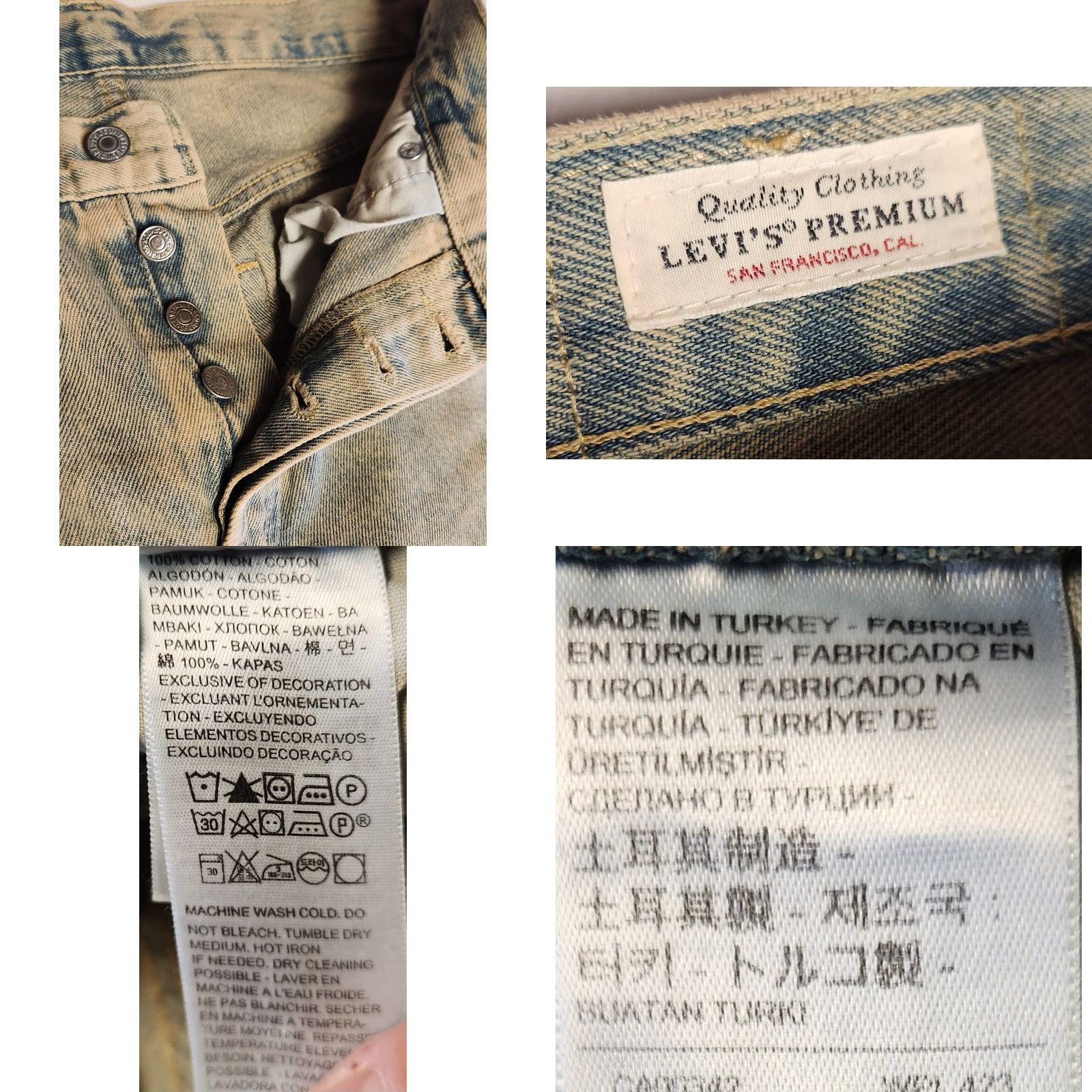Levi's VINTAGE Levi's 501 Jeans Men's 28x30 Blue Denim Acid Wash Button Fly Pants Size US 28 / EU 44 - 8 Thumbnail