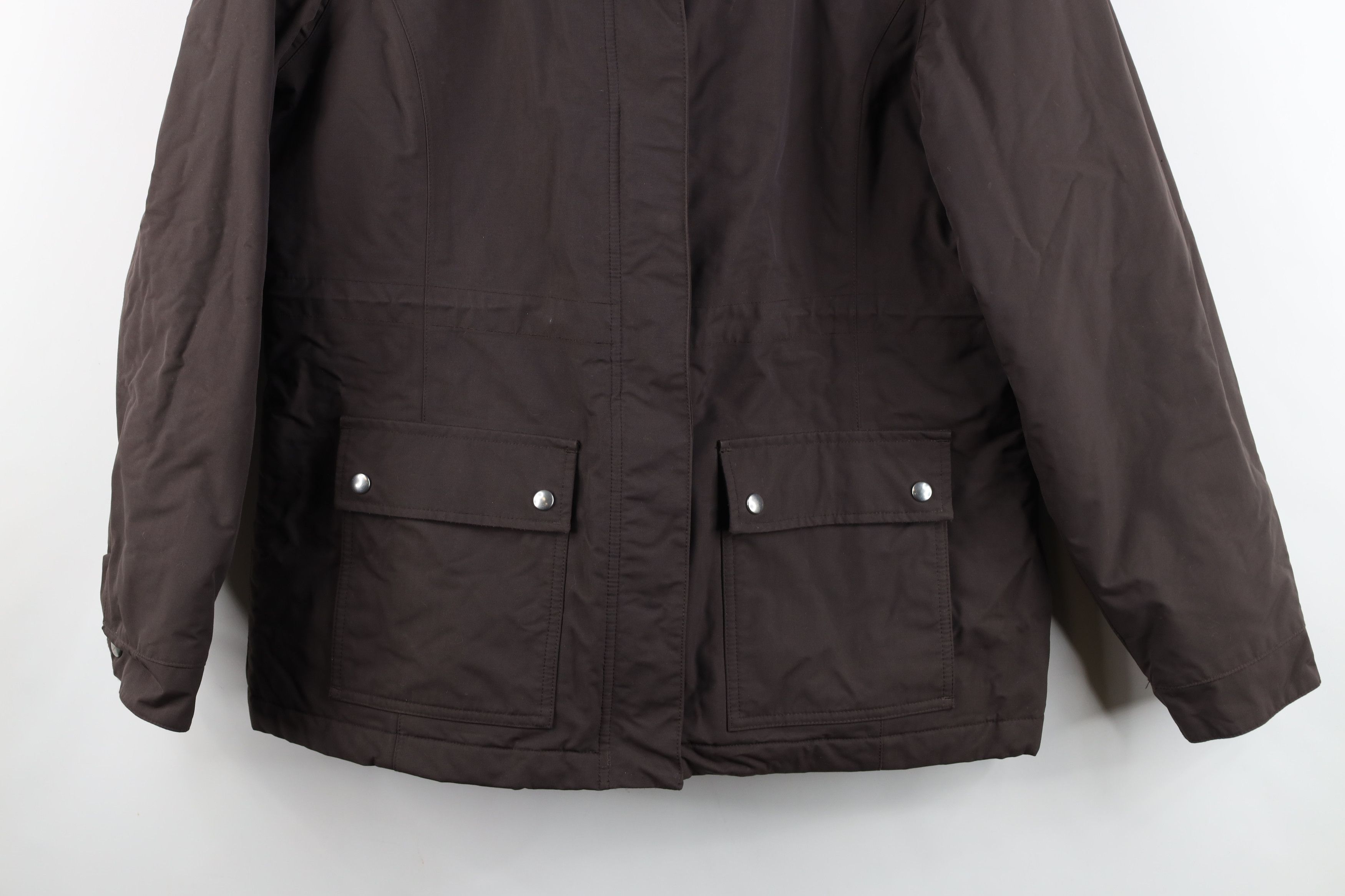 Lands' End Vintage Lands End Quilted Buckle Collar Jacket Brown Size M / US 6-8 / IT 42-44 - 3 Thumbnail