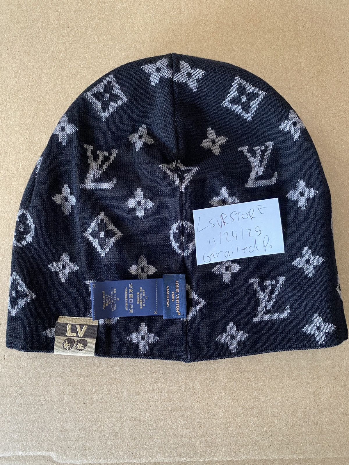 Louis Vuitton × Nigo Louis Vuitton Pharrell x NIGO LV Fit Monogram Beanie M5226A Size ONE SIZE - 2 Thumbnail