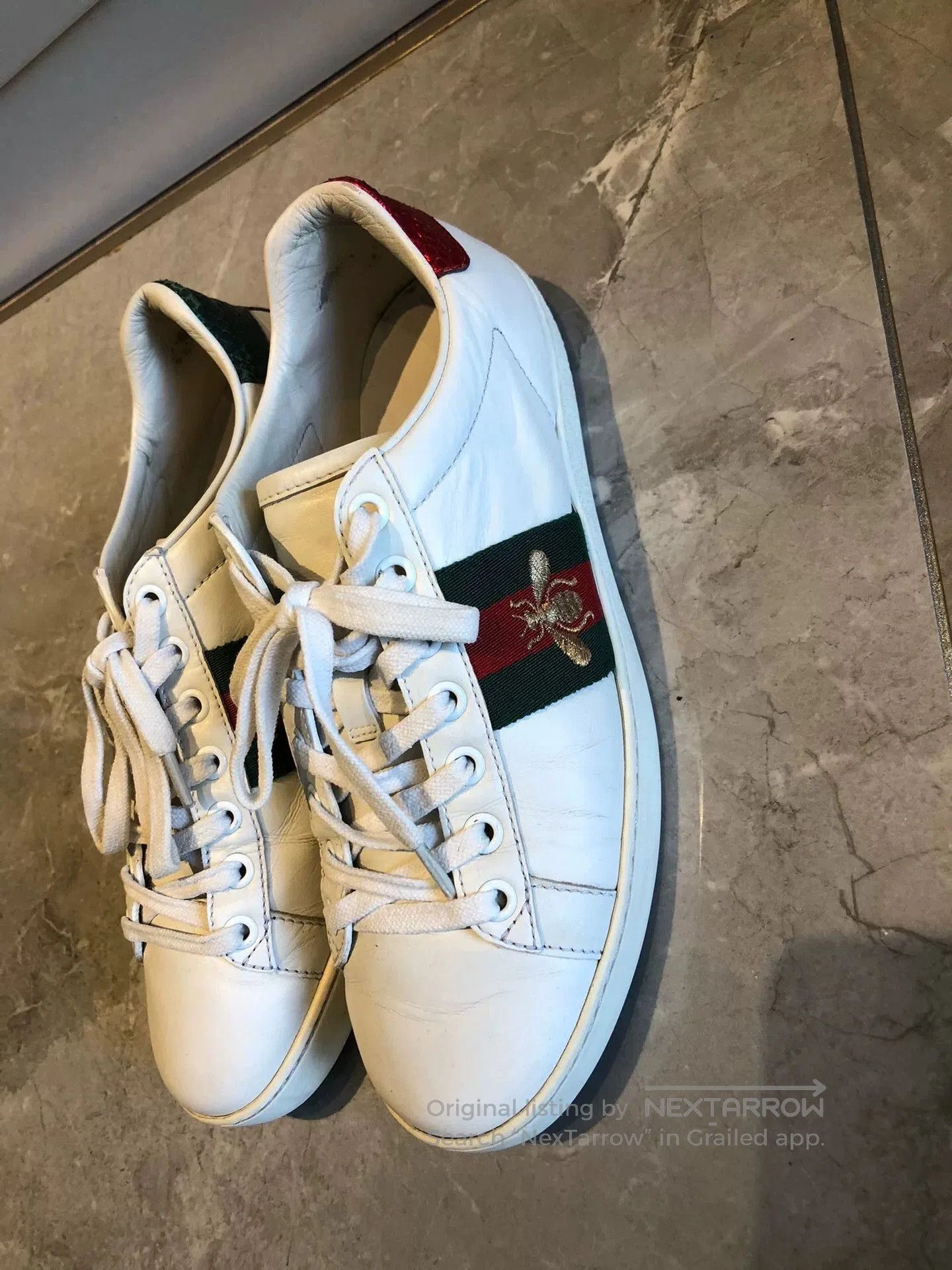 Gucci Gucci classic bee leather women's sneakers. Size US 5 / IT 35 - 4 Thumbnail