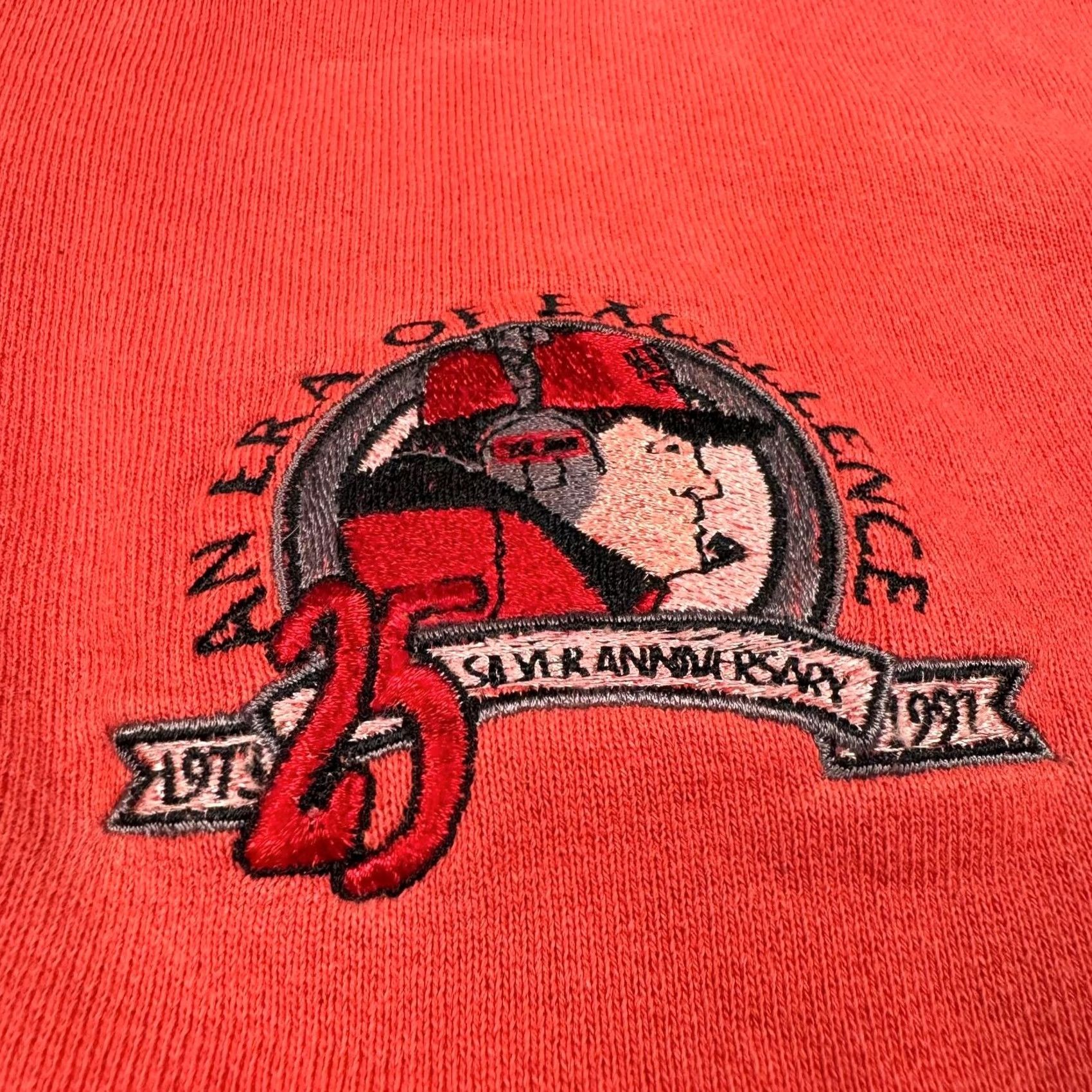 NCAA VINTAGE Nebraska Football Sweatshirt XL Men 90s NCAA Mock Neck 1/4 Zip Red Embroidered Logo Sweatshirt Mens Size US XL / EU 56 / 4 - 3 Thumbnail