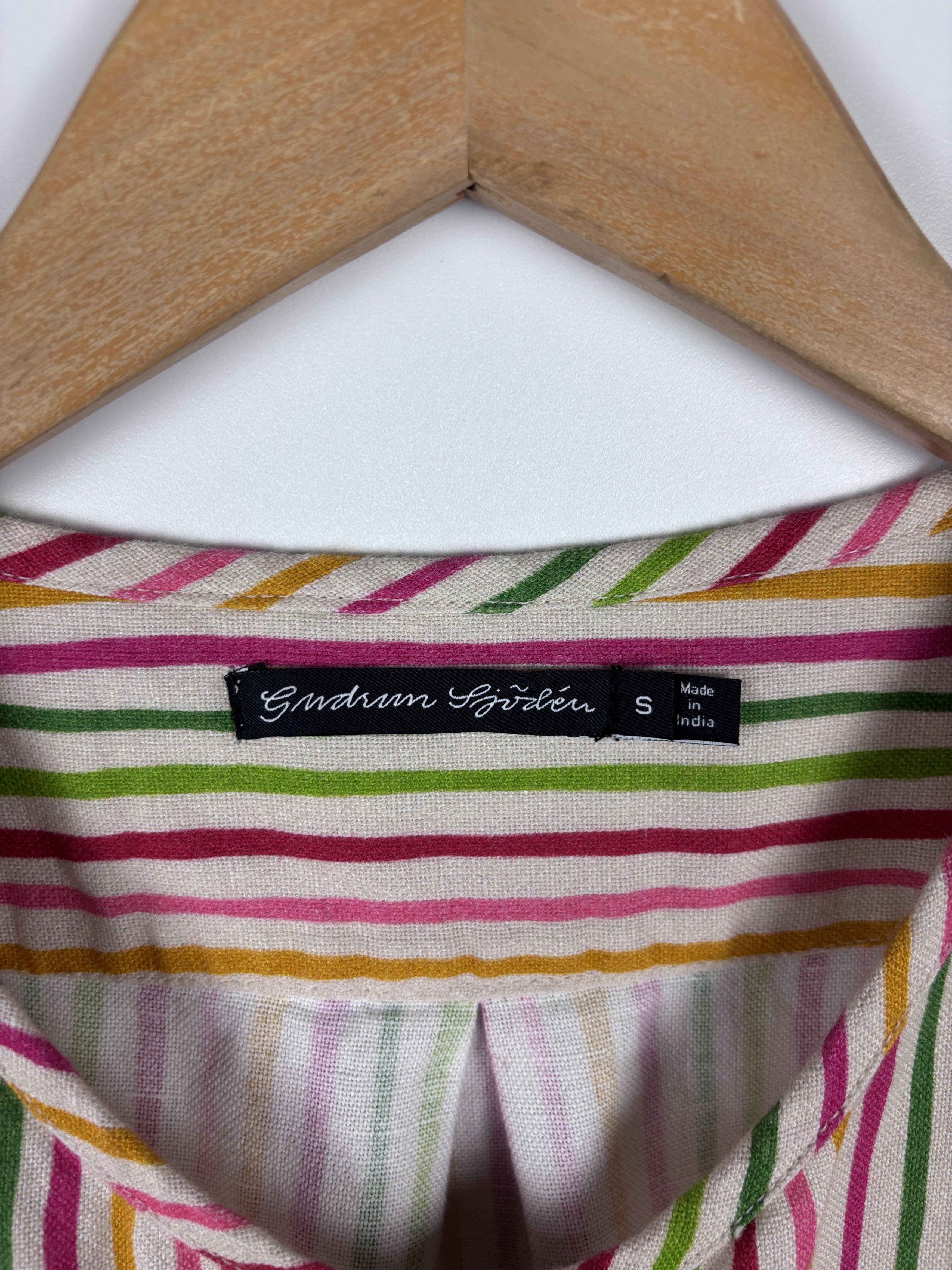 Designer Gudrun Sjoden Colorful Striped Blazer Linen Jacket Size S Size S / US 4 / IT 40 - 6 Thumbnail