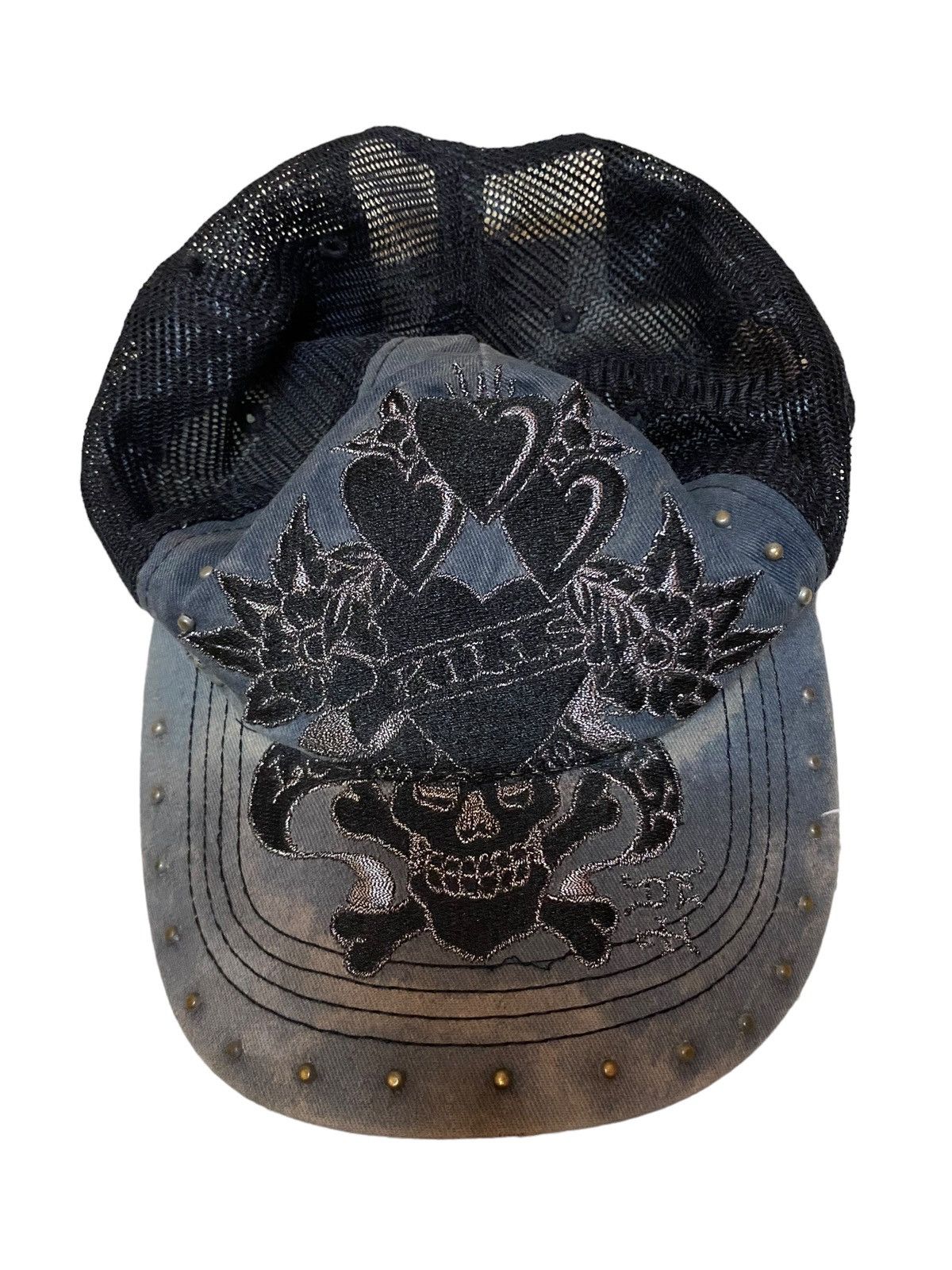 Ed Hardy × Japanese Brand Sun faded ed hardy emboidery skulls design hat Size ONE SIZE - 3 Thumbnail