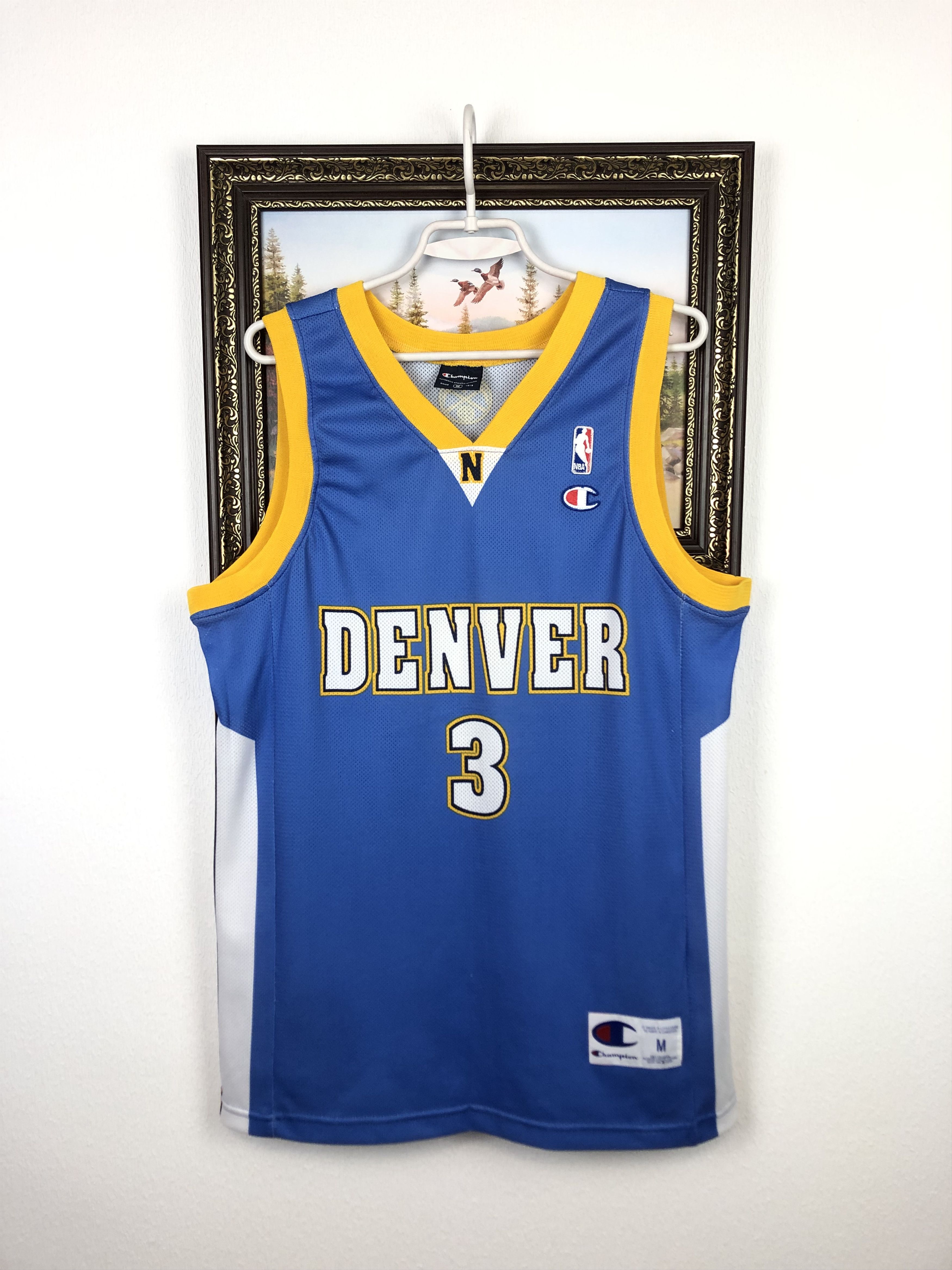 NBA Vintage Champion Denver Nuggets Iverson NBA Jersey Shirt Size US M / EU 48-50 / 2 - 1 Thumbnail