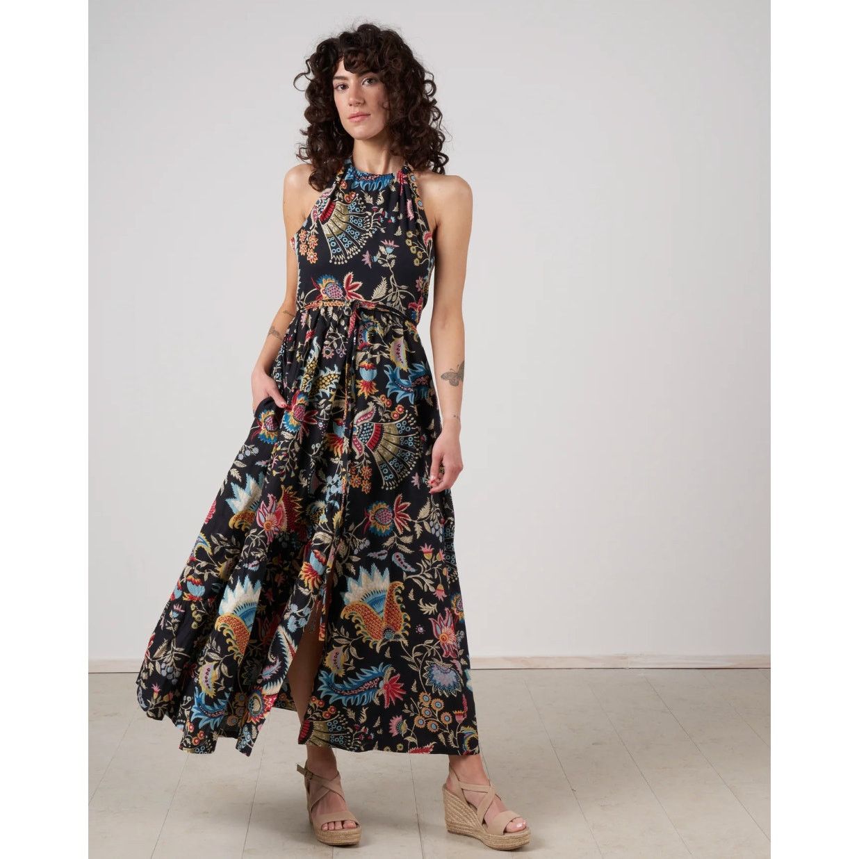 Rachel Comey Rachel Comey Sazerac Halter Dress Black Printed Floral Size S / US 4 / IT 40 - 13 Thumbnail