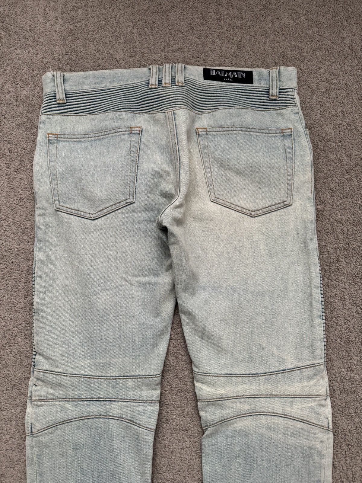 Balmain SS16 Balmain Olivier Rousteing Zip Biker Denim Jeans Size US 30 / EU 46 - 9 Thumbnail